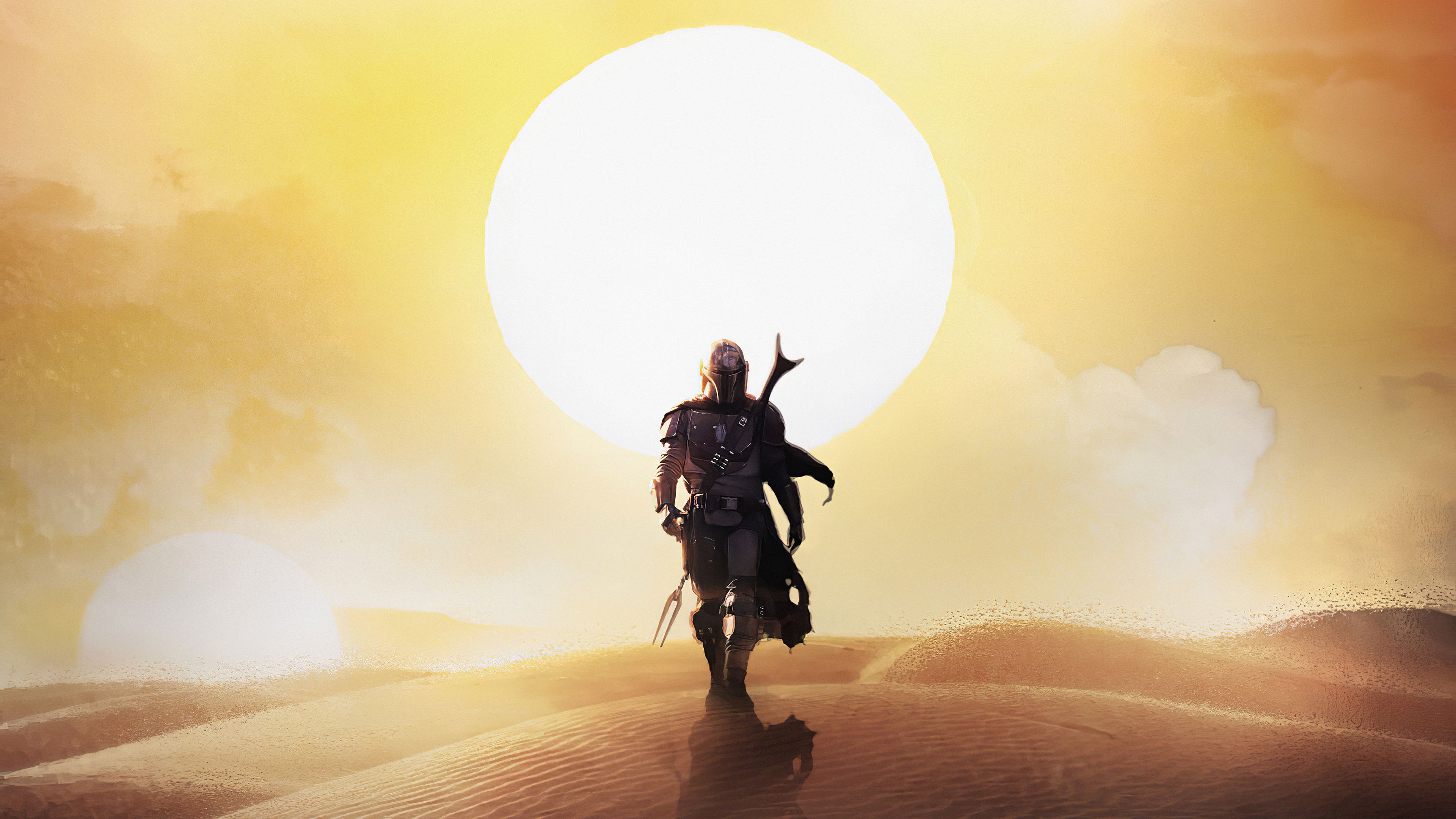 3840x2160 Wallpaper Man in Black and White Suit Riding Horse on Desert During Daytime, Background Free Image