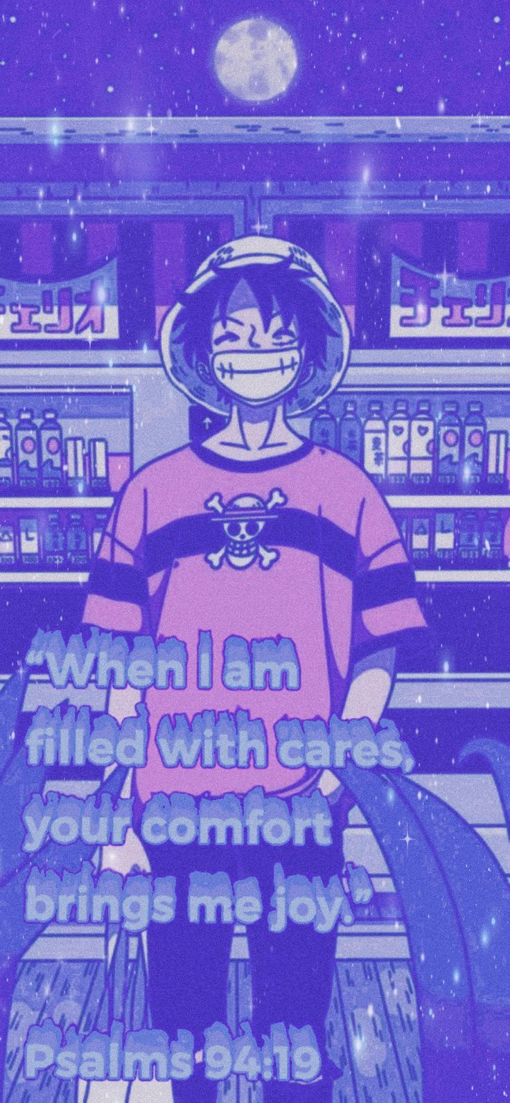 736x1592 Purple Luffy Lockscreen ✨