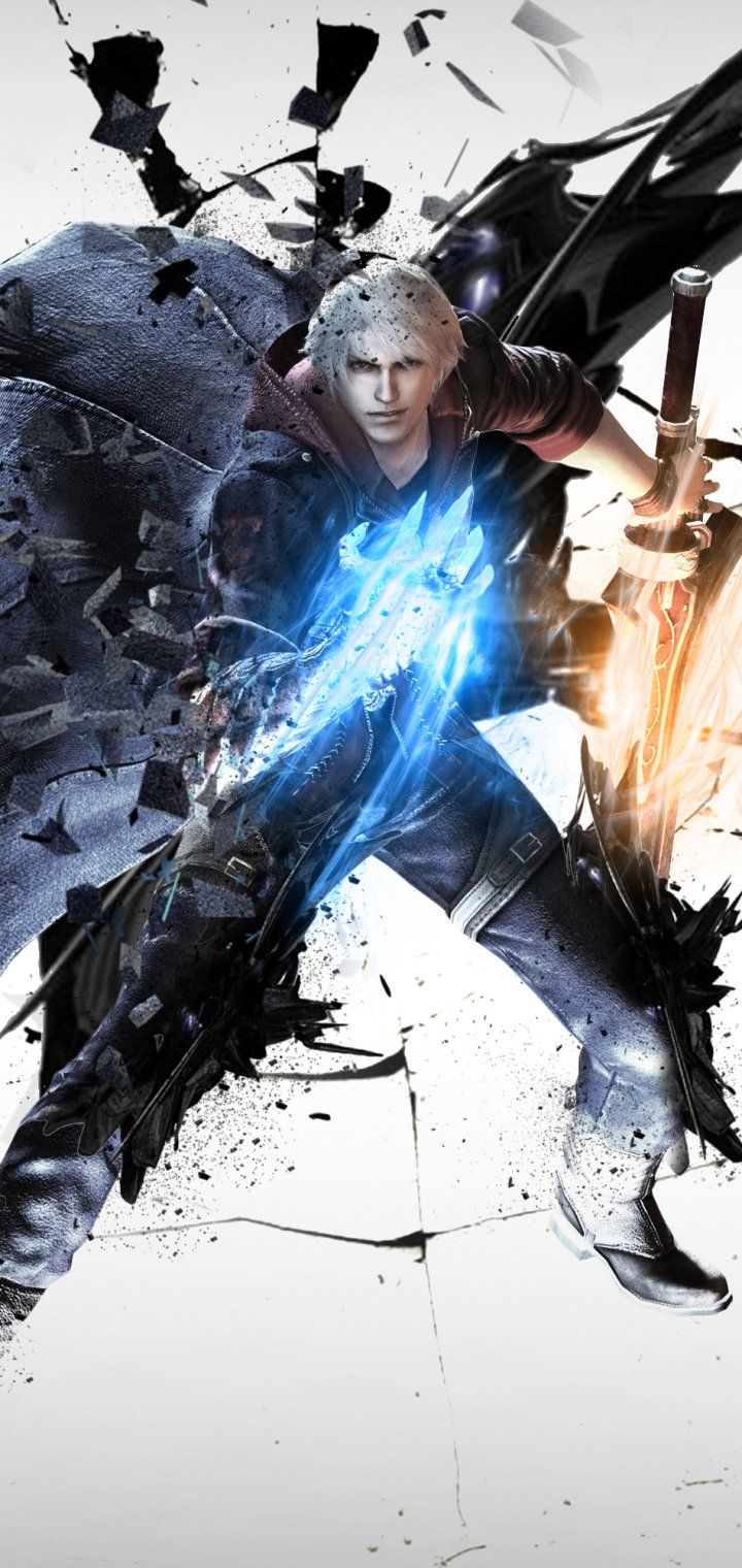 720x1520 Download Devil May Cry Nero (Devil May Cry) Video Game Devil May Cry 4 Phone Wallpaper