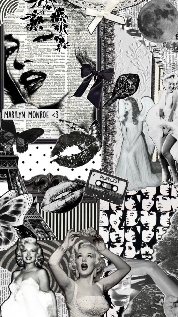 736x1308 Marilyn Monroe black and white aesthetic