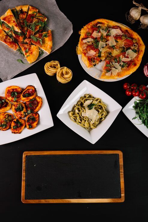 493x740 Pizza menu board background Image