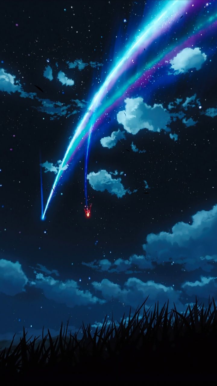 720x1280 Your Name Wallpaper 4K, Shooting stars, Kimi no Na wa