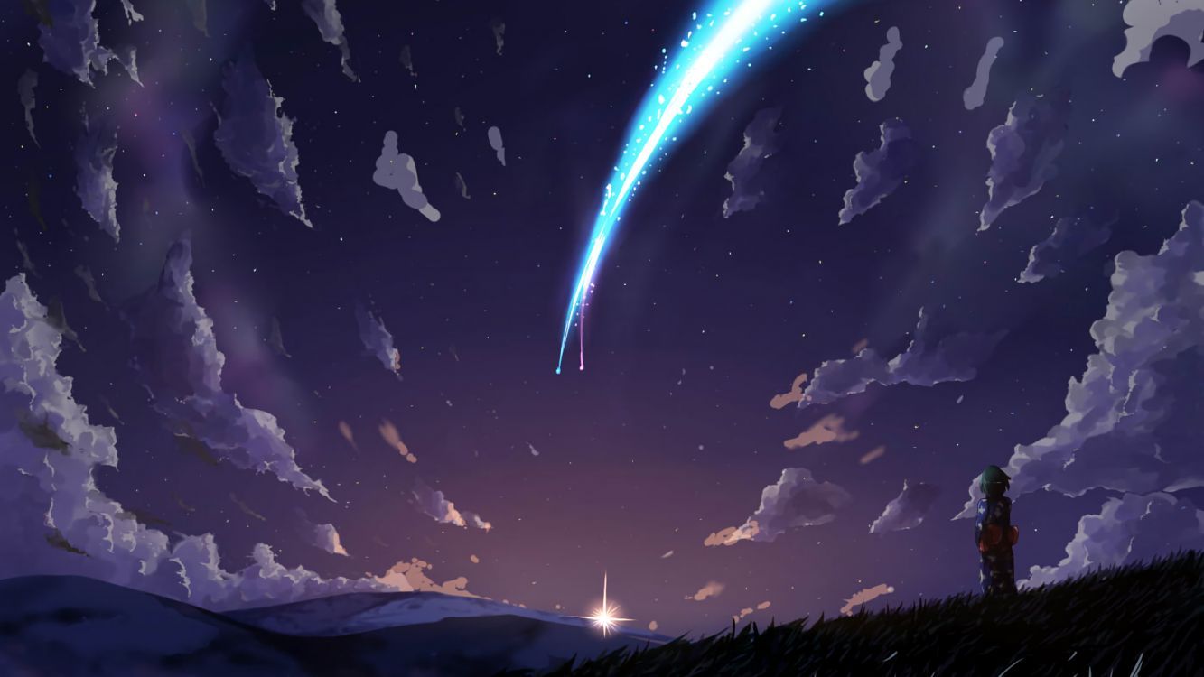 1333x750 Wallpaper Your Name, Mitsuha Miyamizu, Anime, Taki Tachibana, Atmosphere, Background Free Image