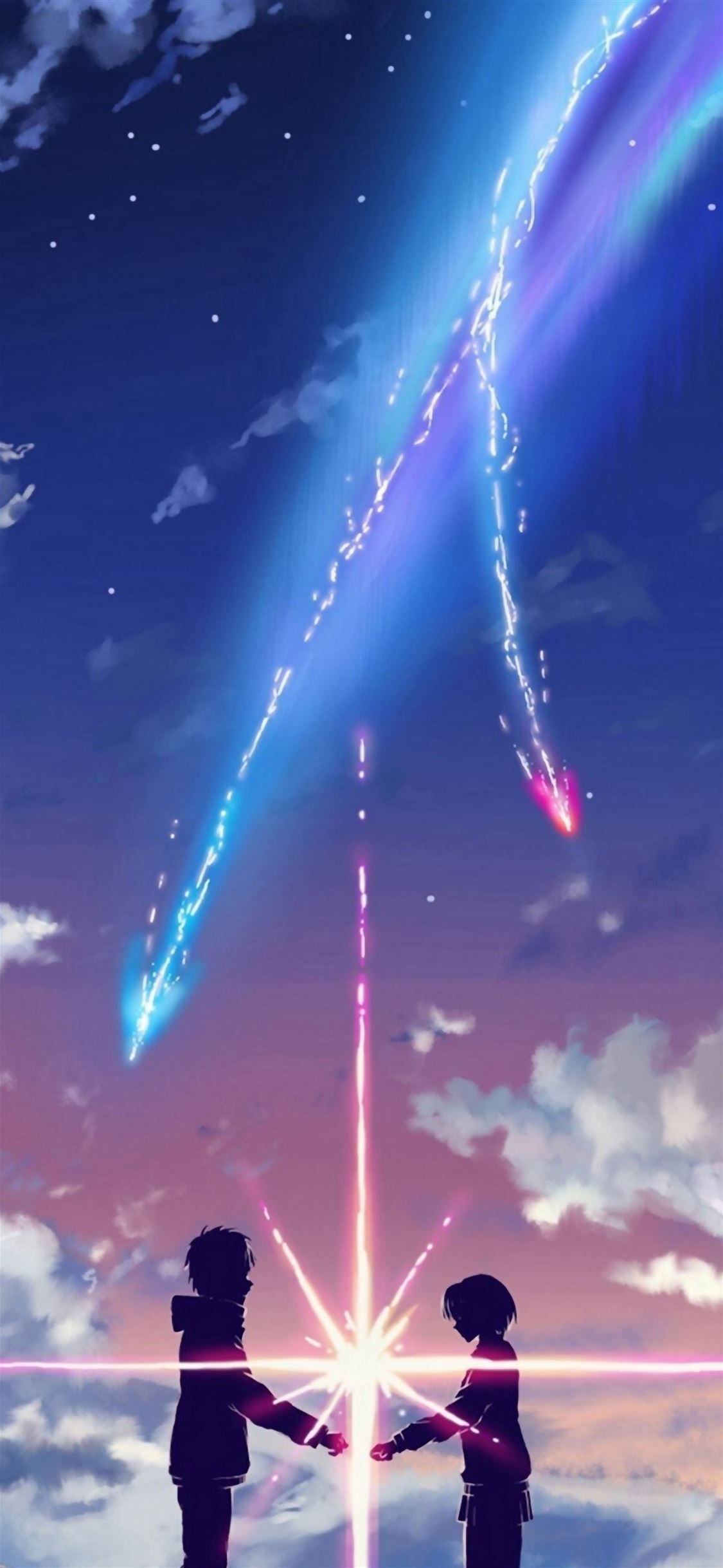 1125x2436 Your Name Movie Film Poster Bright Sparkle iPhone Wallpaper Free Download