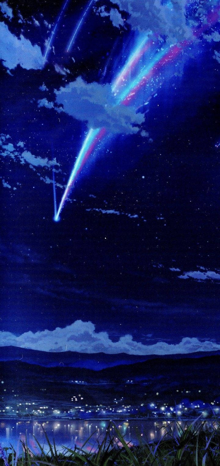 720x1520 Your Name iPhone Meteors Lake Wallpaper