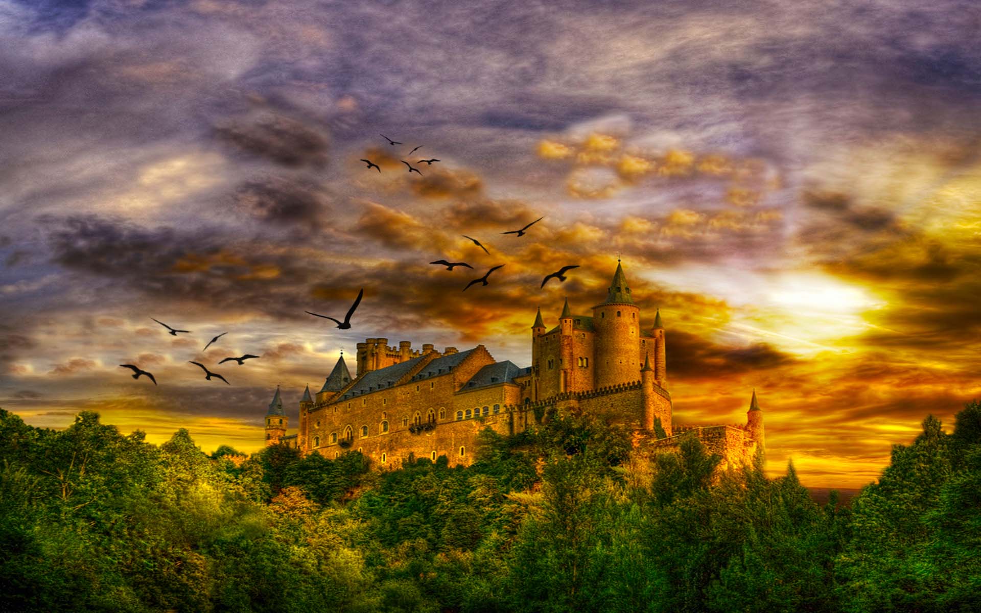 1920x1200 Phone wallpaper: Fantasy, Castles, Castle, Magnificent Castle 174556