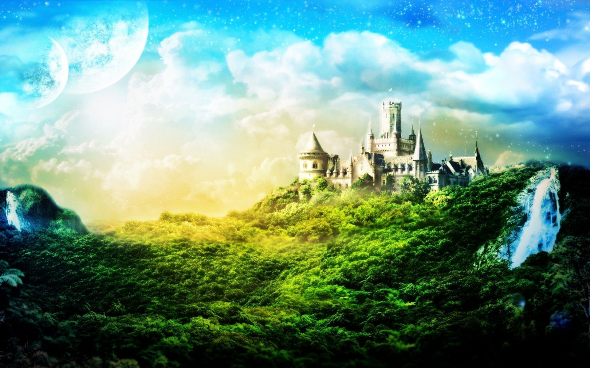 1920x1200 Summer Castle Wallpaper