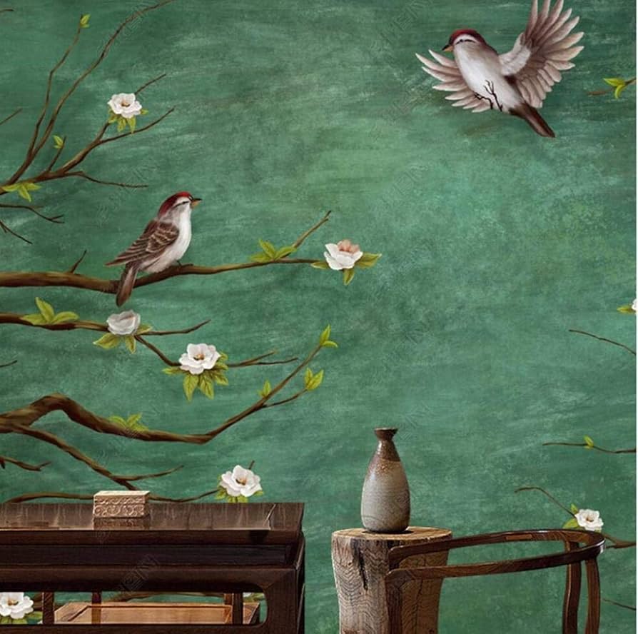 894x888 Wallpaper 3D Wallpaper For Walls Mural Classical Oil Painting Flowers And Birds Branches Wall Murals For Bedrooms And Living Room 430cmx300cm : Amazon.co.uk: DIY & Tools