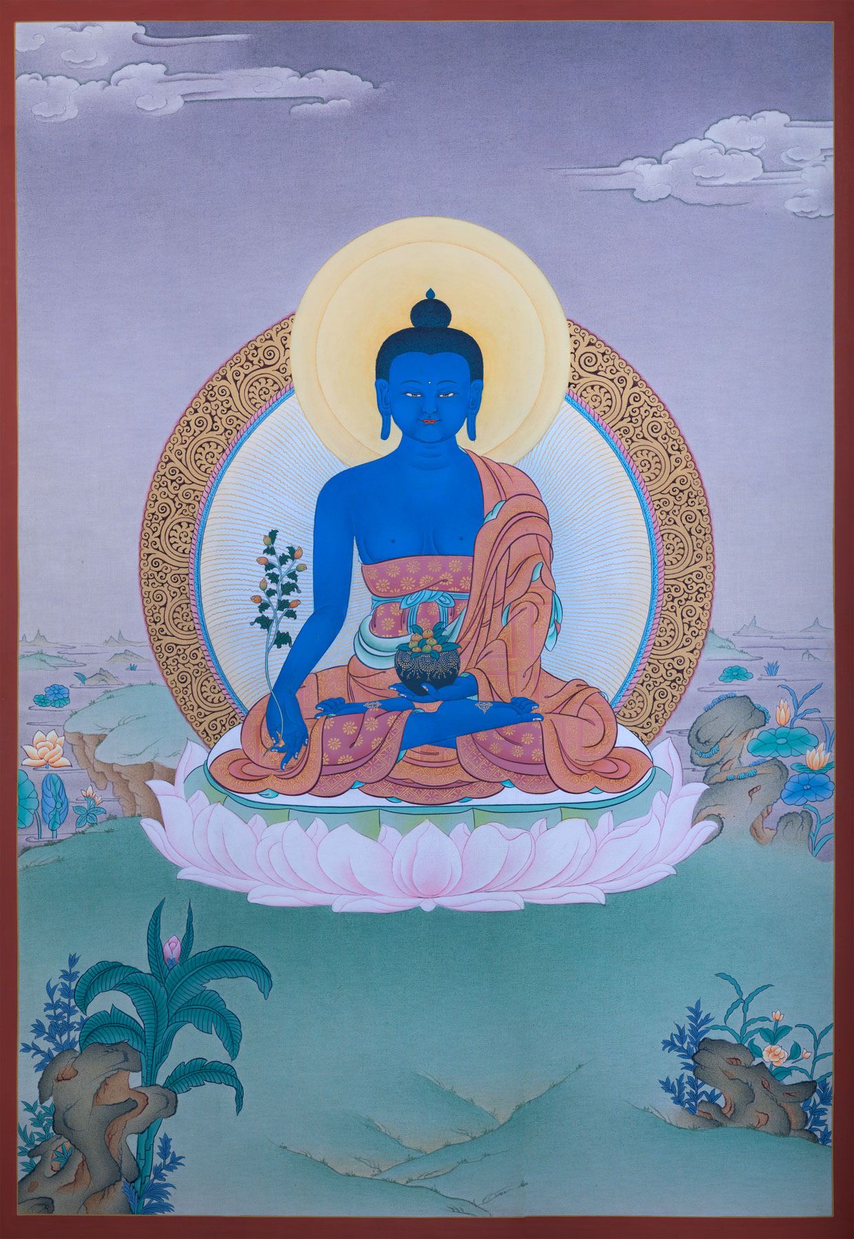 1241x1800 Medicine Buddha I (Thangka)