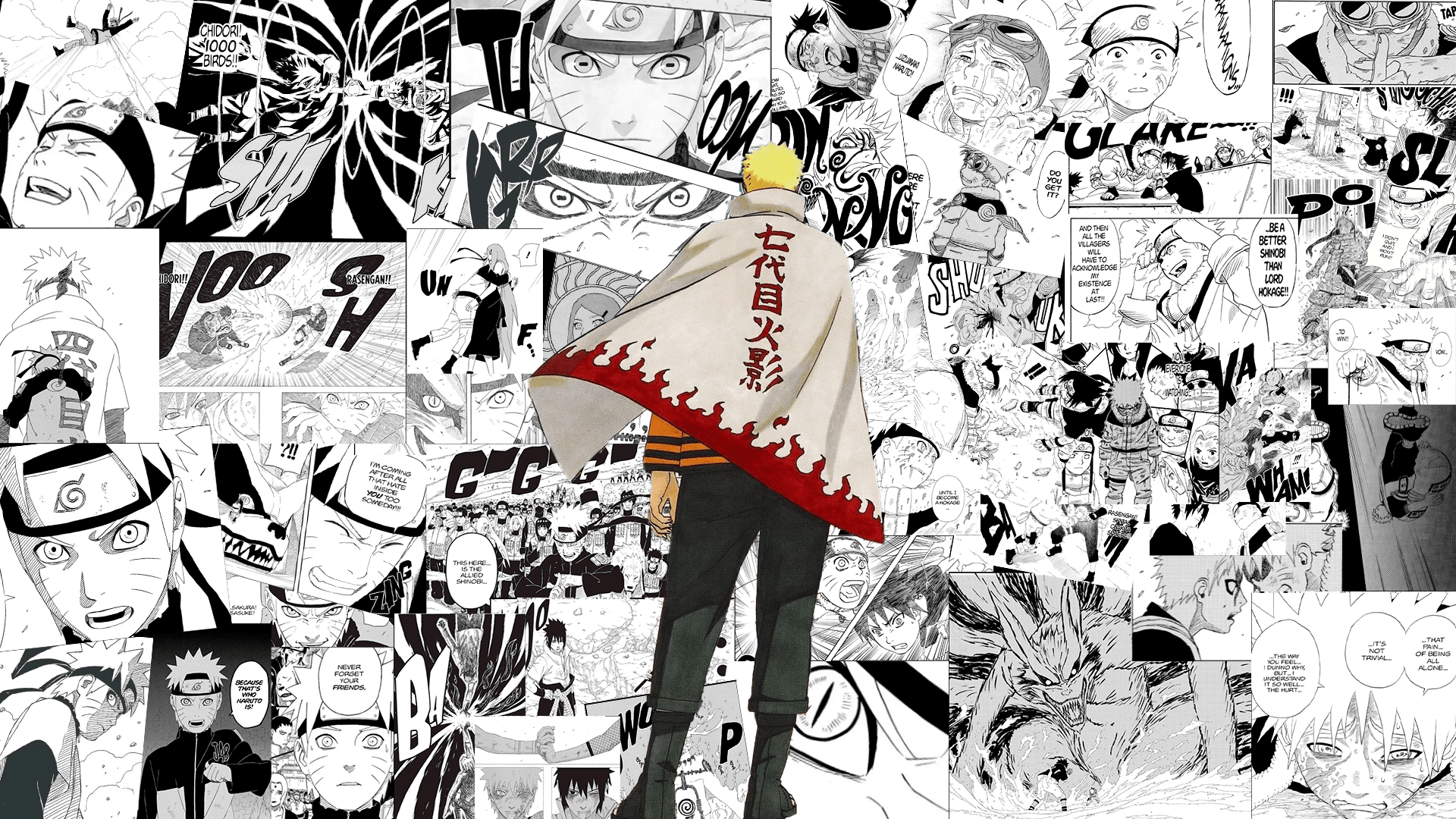1920x1080 I made manga pages based Wallpaper for Naruto and Sasuke