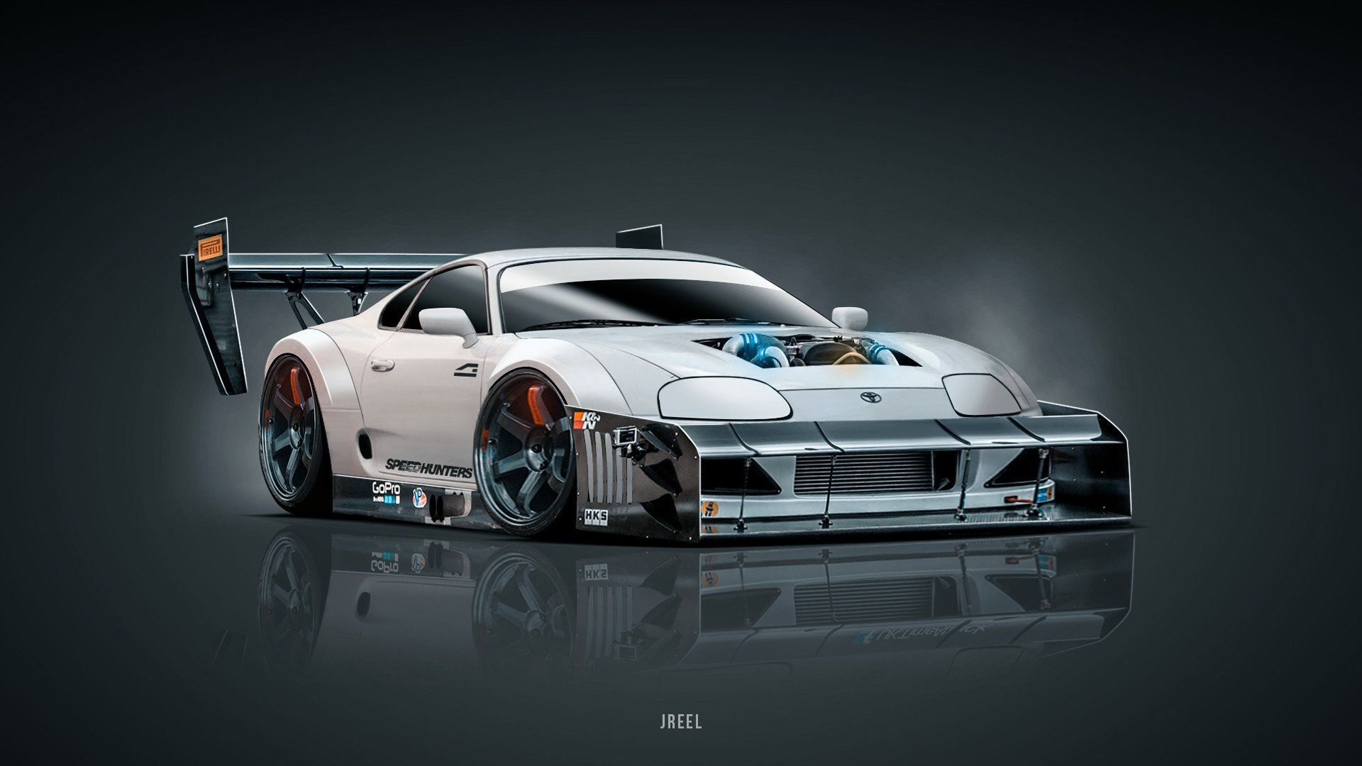 1920x1080 HD Toyota Supra Wallpaper: Sleek Power and Precision on Display