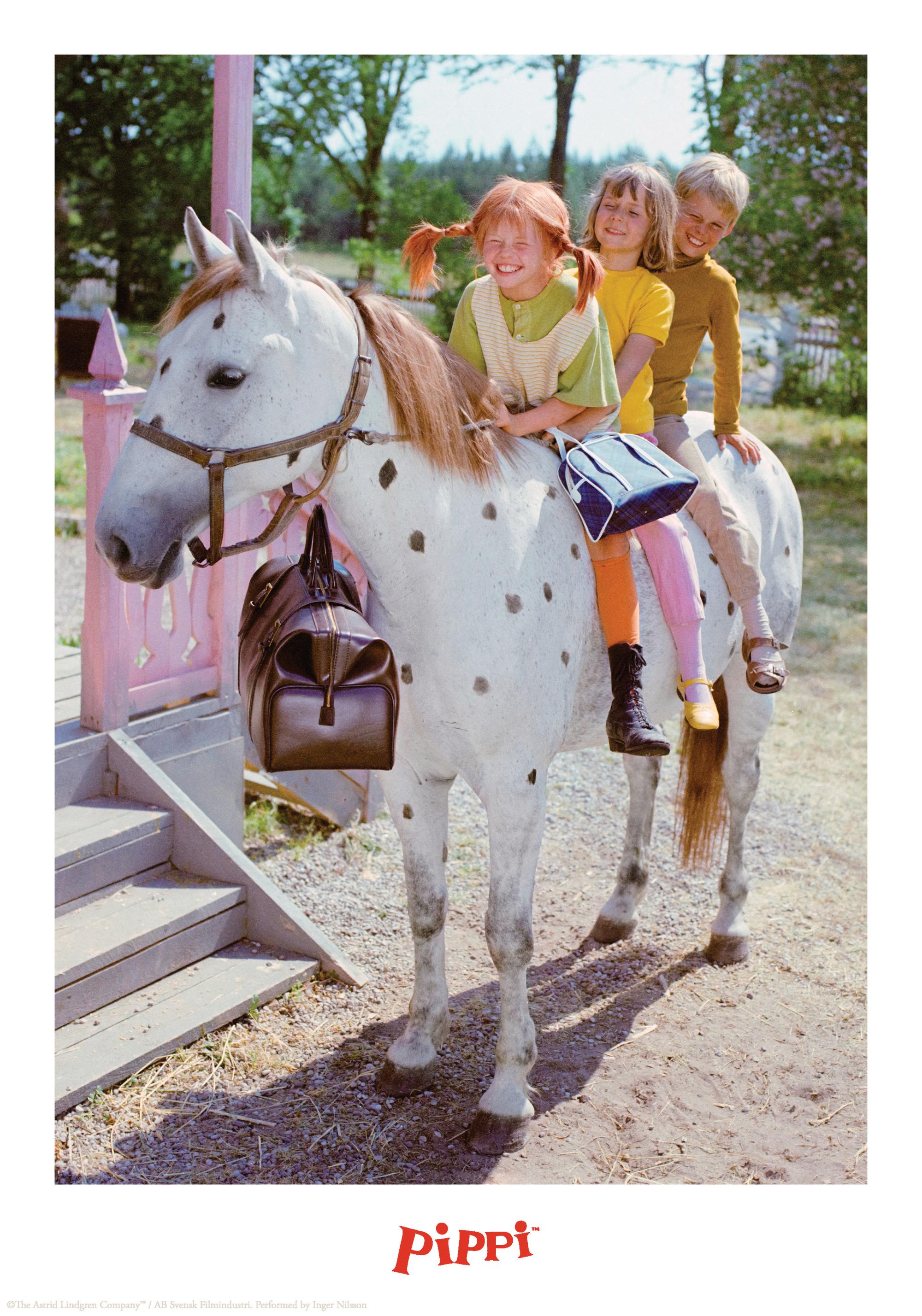 2000x2857 Pippi Longstocking, Annika and Tommy Print 8 x 12 in