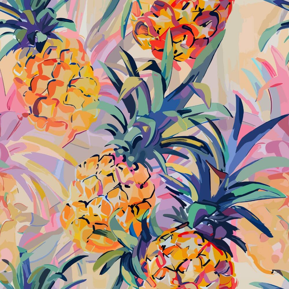 1000x1000 Pina Colada Luxury Non Woven Designer Wallpaper. Easy Removal, Paste The Wall