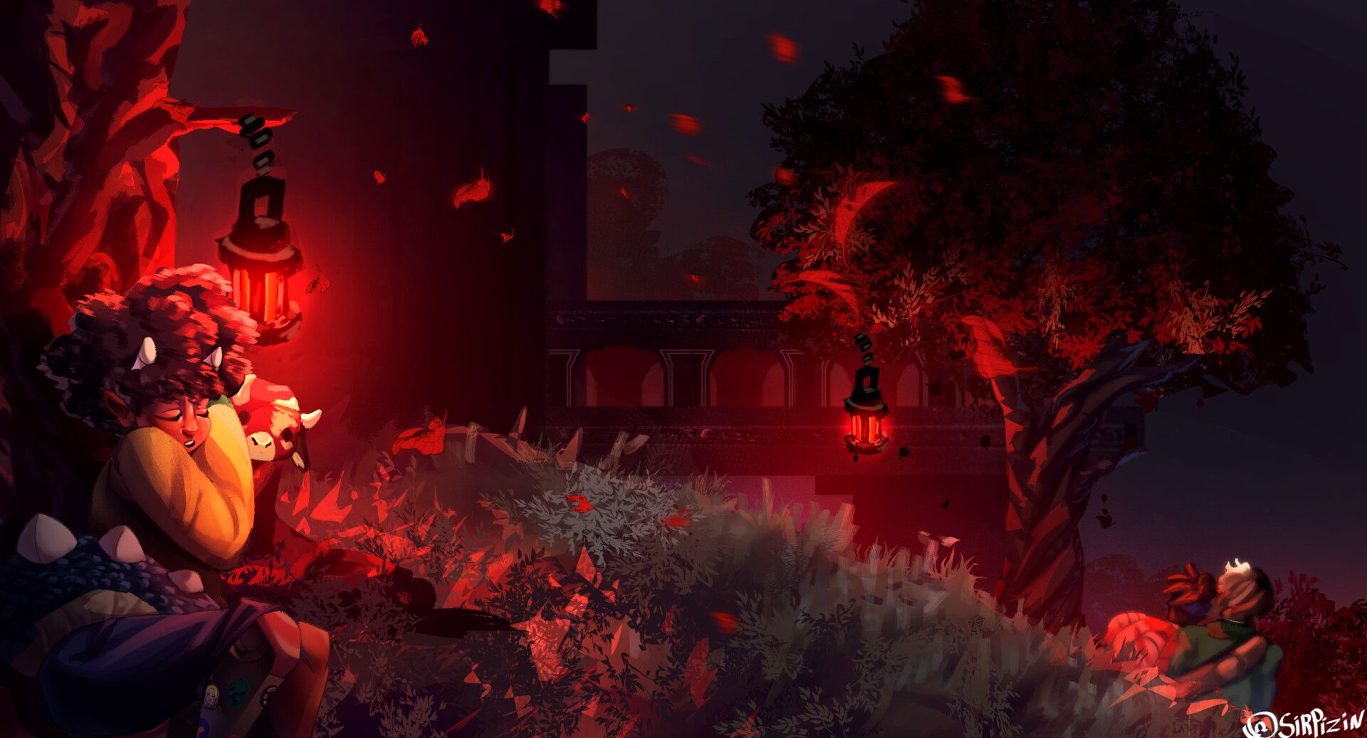 1920x1037 Richarlyson sleeping in the Blood Castle (QSMP FanArt)