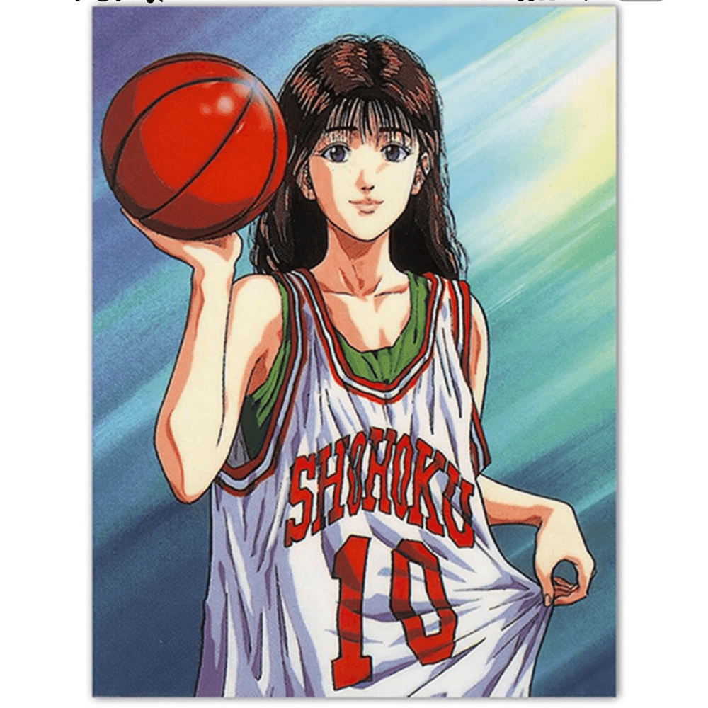1000x1000 Japanese Anime Slam Dunk Haruko Akagi Poster Unframed Canvas Wall Art Print