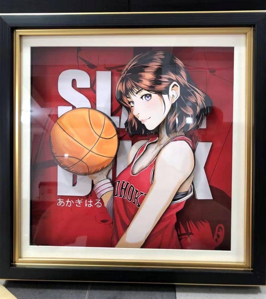 889x1000 Amazon.co.jp: Slam Dunk Photo Stand Haruko Akagi Poster 3D : Toys & Games