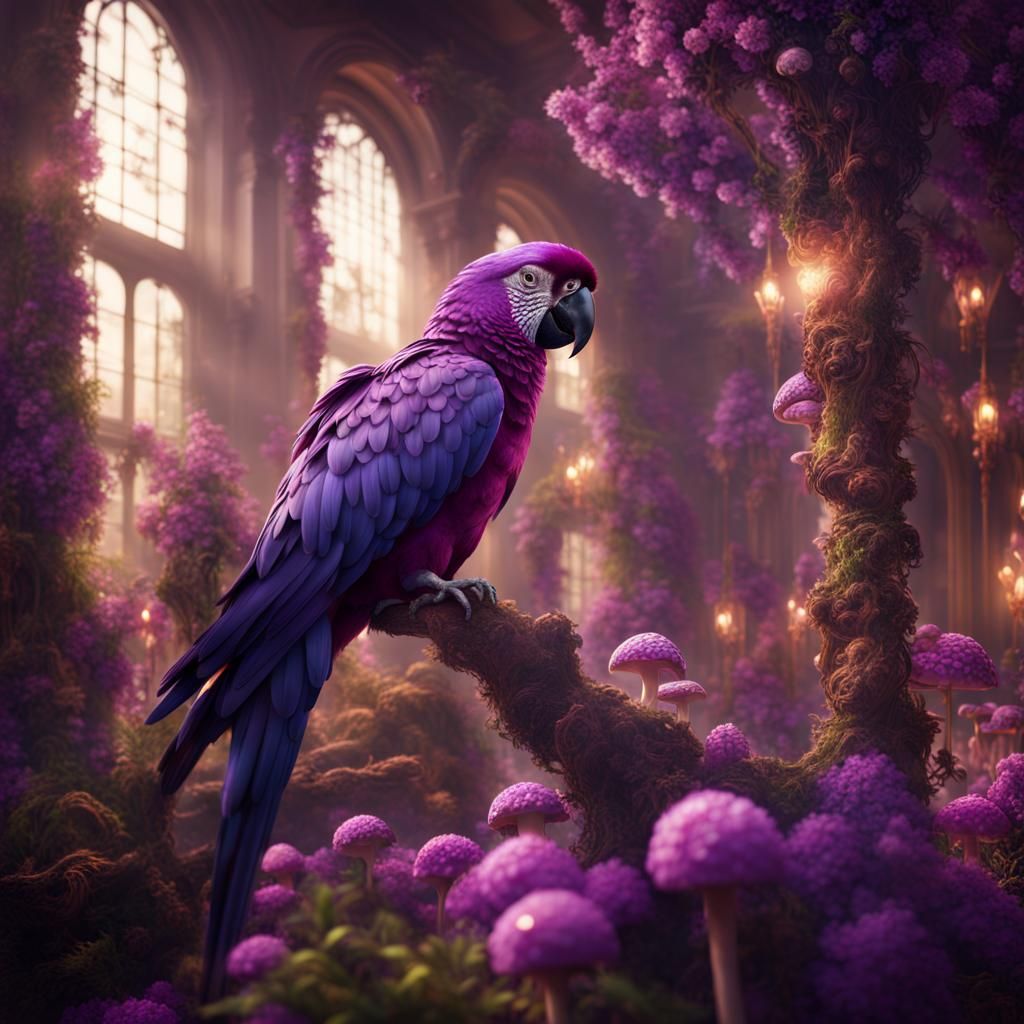 1024x1024 Purple parrot