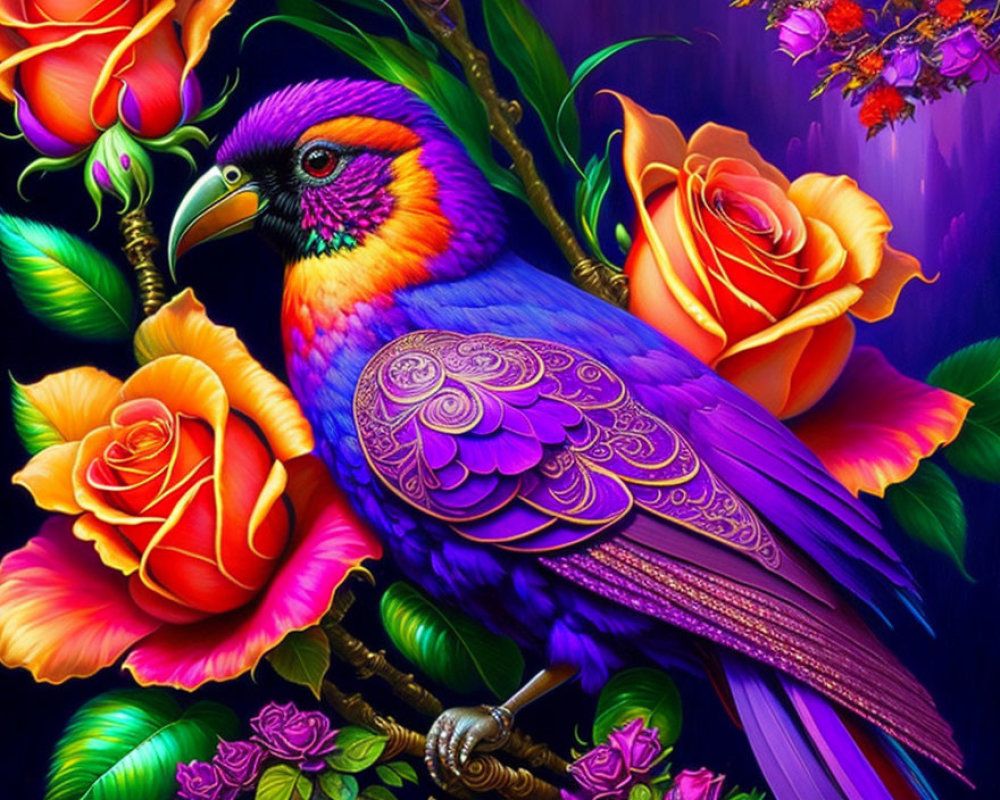 1000x800 image of Exotic Bird, Purple. Deep Dream Generator