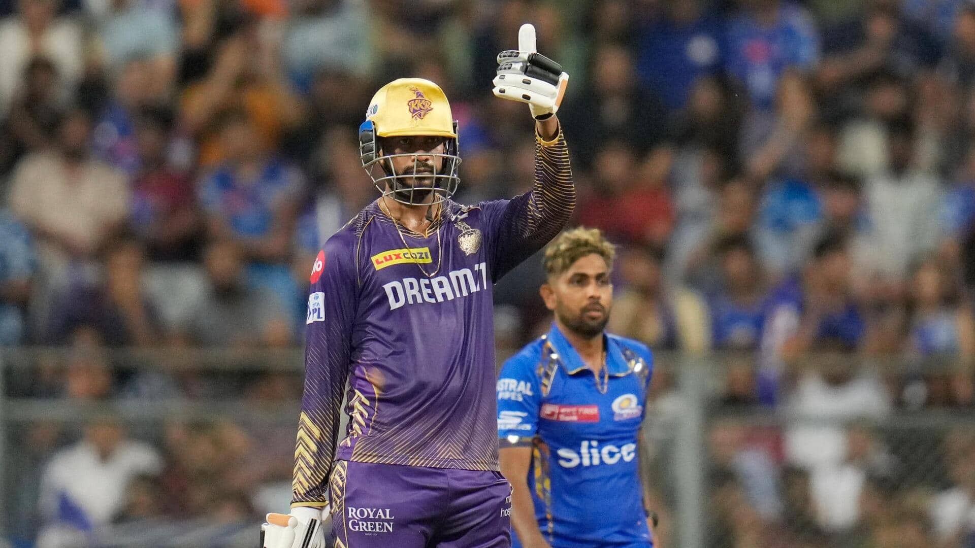 1920x1080 Venkatesh Iyer Smashes Sixth Successive 40 Plus Score Versus MI: Stats