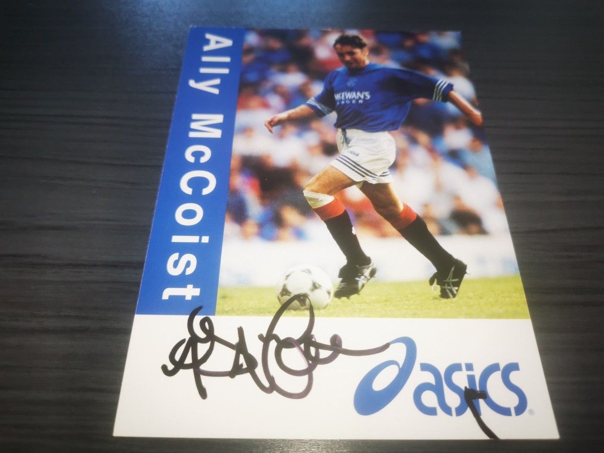 1200x900 Ally McCoist hand signed Glasgow Rangers Club autograph card