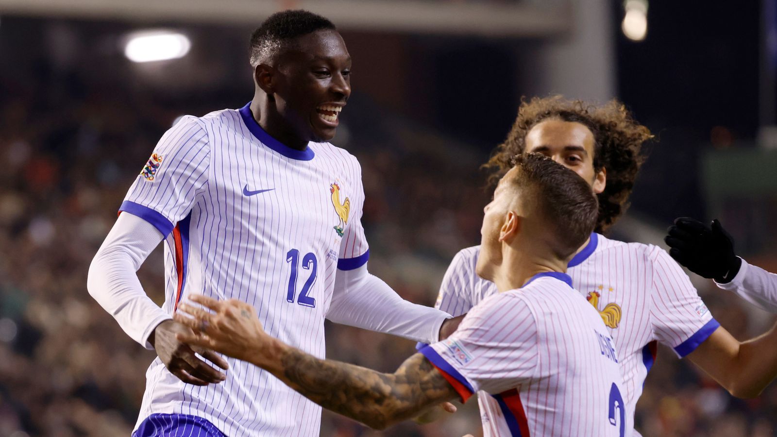 1600x900 Randal Kolo Muani Double Gives 10 Player France Victory In Belgium As Italy Thump Israel League Round Up