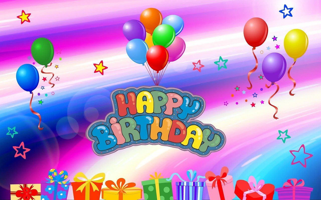1280x800 Free Birthday Text & Happy Birthday Image
