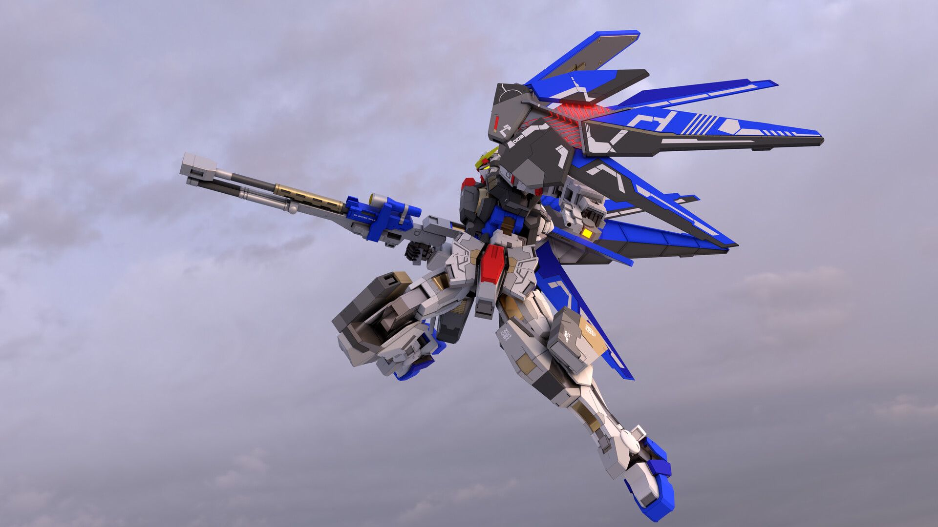 1920x1080 Gundam Dynames Customized Shield & Colour Scheme