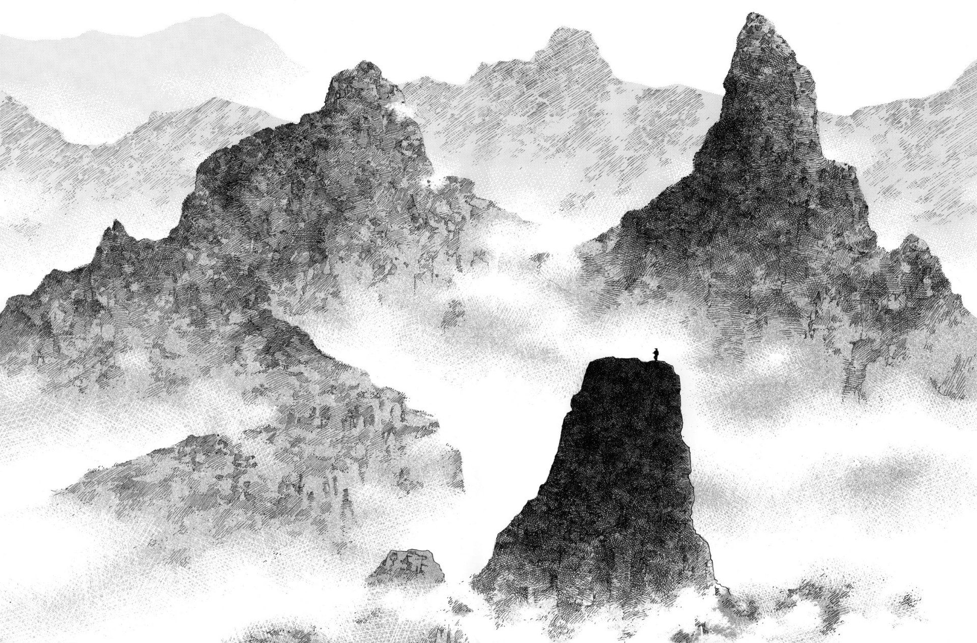 1920x1264 Vagabond Manga Inspired Mountainous Landscape HD Wallpaperx1600