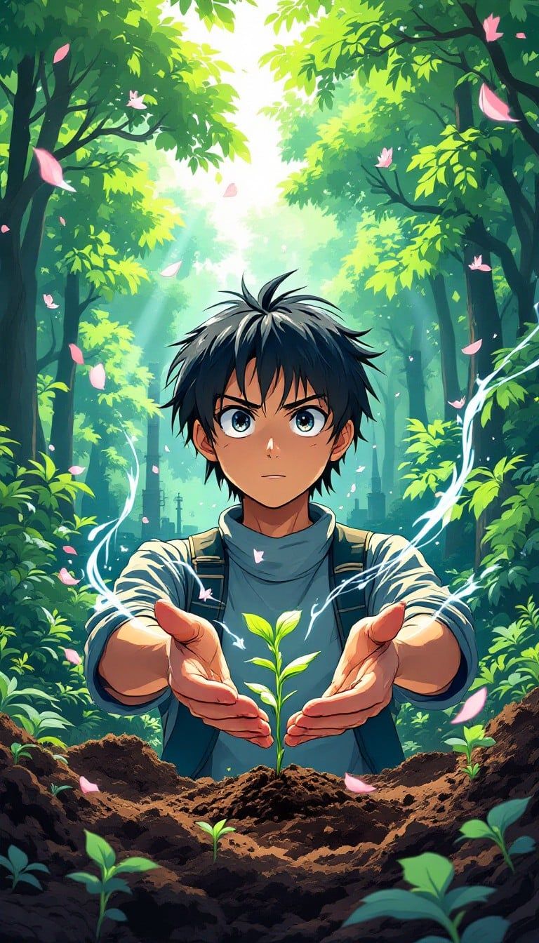 768x1344 Free Nature's Young Hero Image, Manga, Protagonist