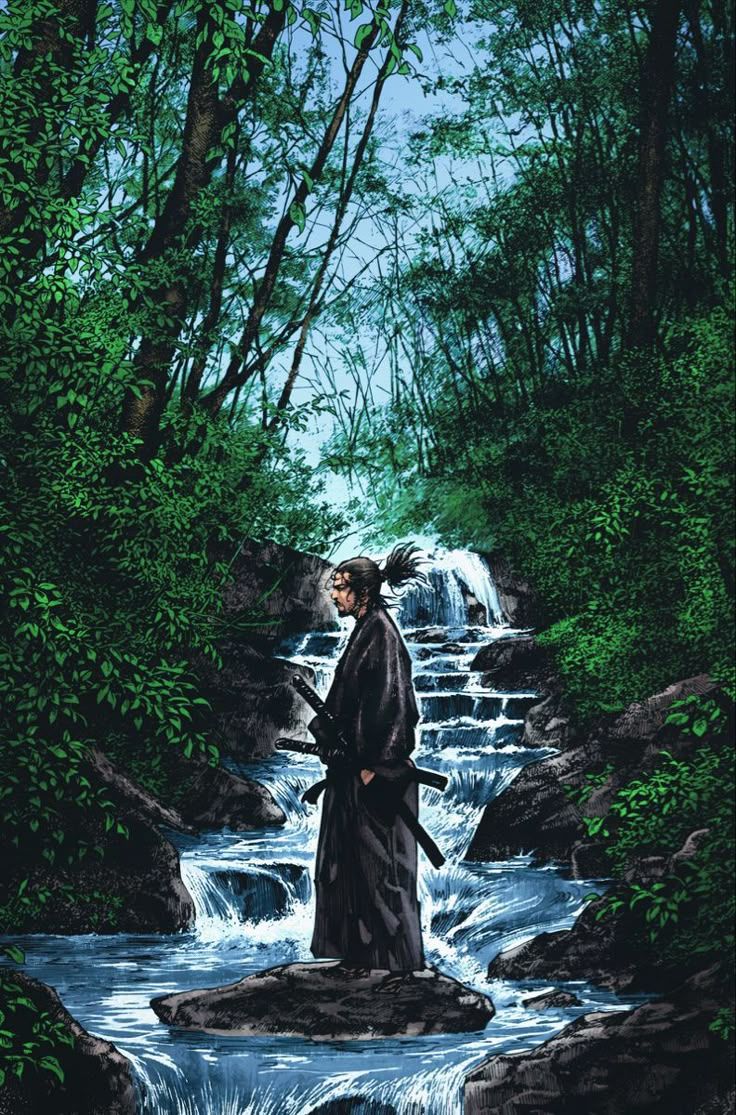 736x1115 Fantasy Art. Vagabond manga, Miyamoto musashi art, Anime scenery