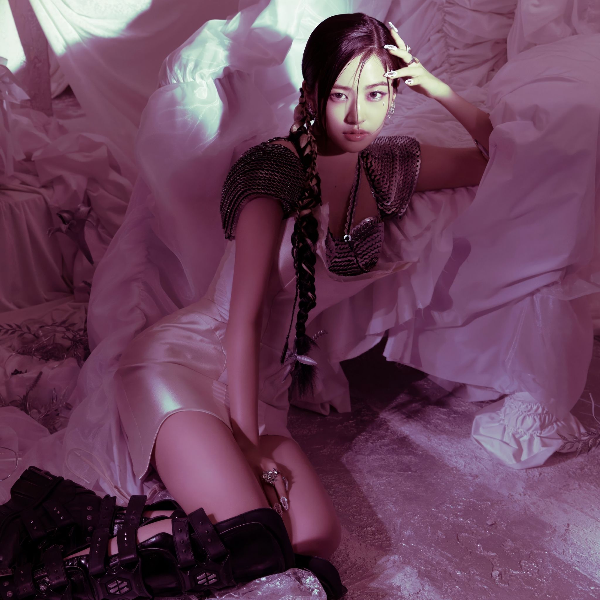2048x2048 An Yujin Wallpaper 4K, IVE (K Pop), Pink Aesthetic