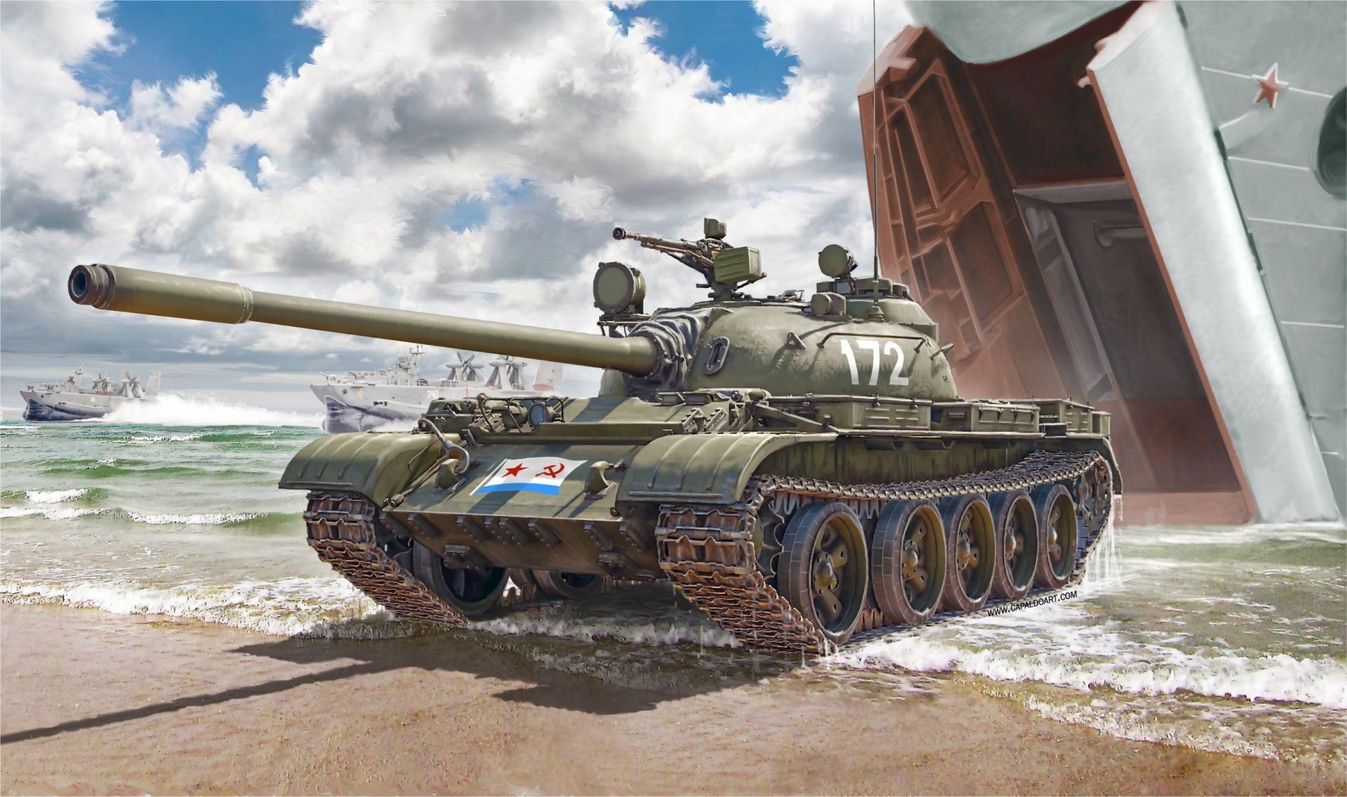 1920x1137 T 55 Russian Military Tank HD Wallpaper