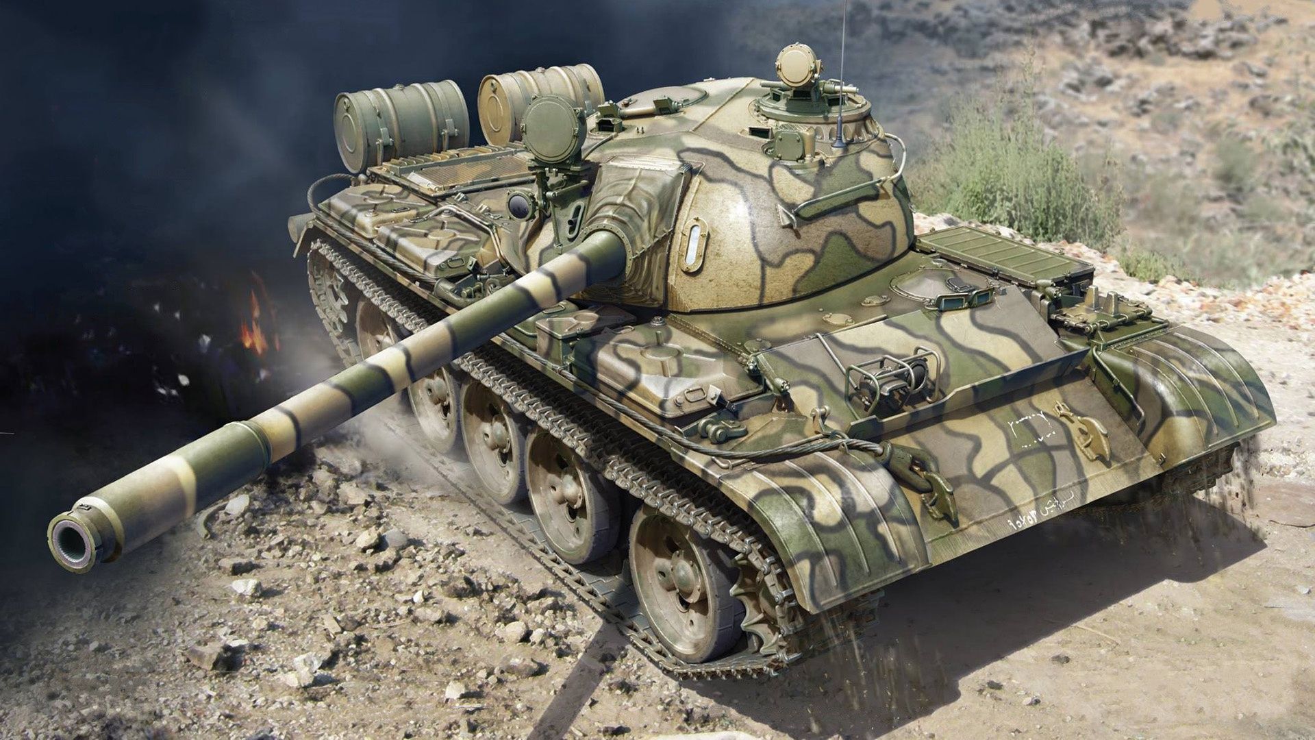 1920x1080 Wallpaper Soviet medium tank, T- Soviet, Mod 1963 for mobile and desktop, section оружие, resolution 1920x1080