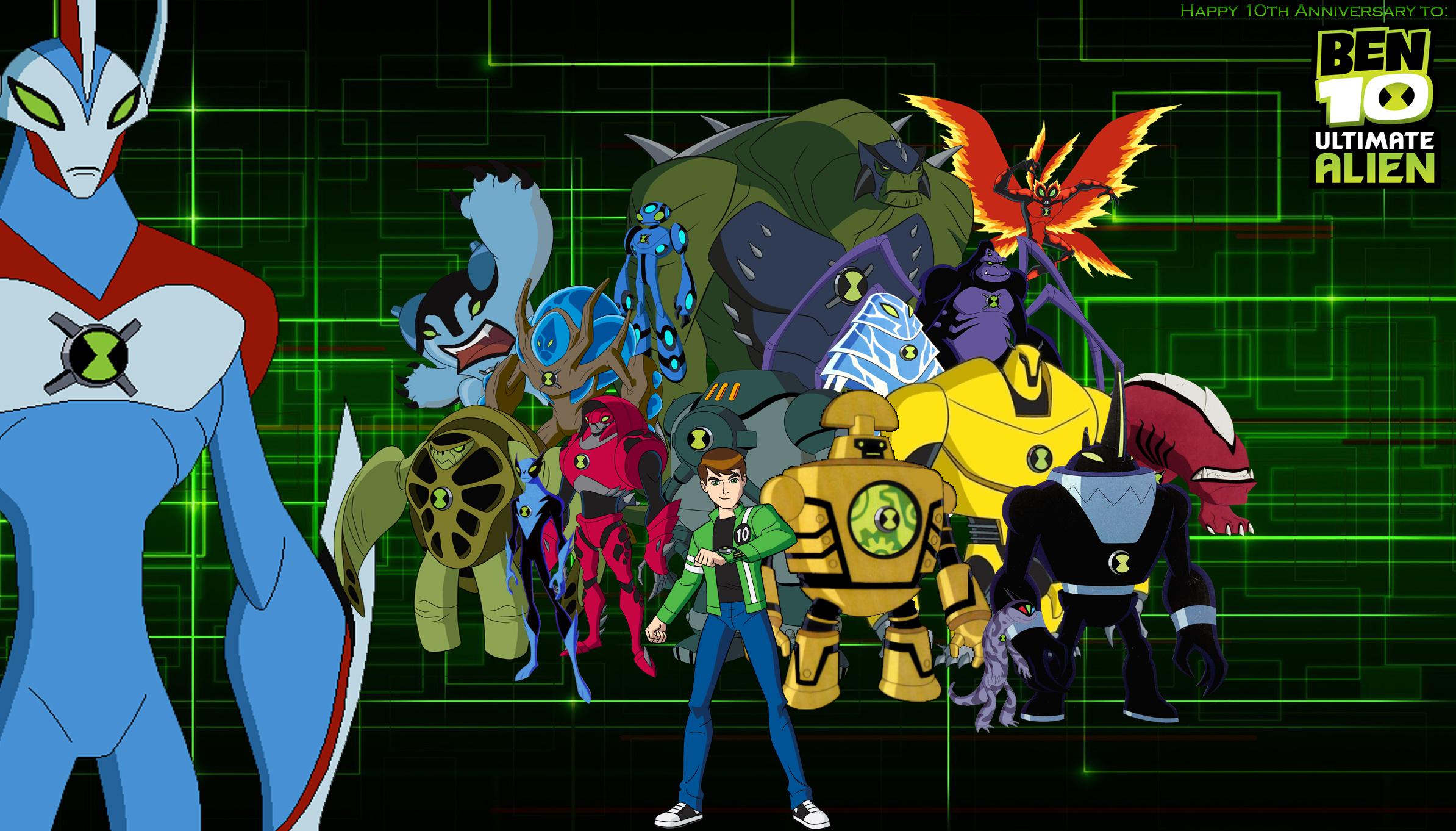 2388x1362 Ben 10: Ultimate Alien a 10th Anniversary tribute wallpaper. Made by SnitchPogi12. I know that this was a month ago, but Who cares anyway?!