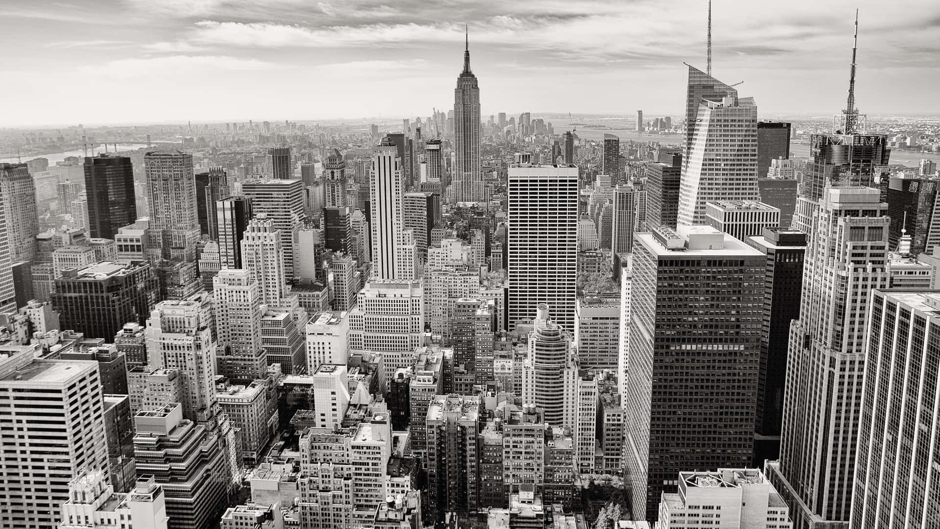 1920x1080 Download Landscape Black And White 1440p Empire State Building Background