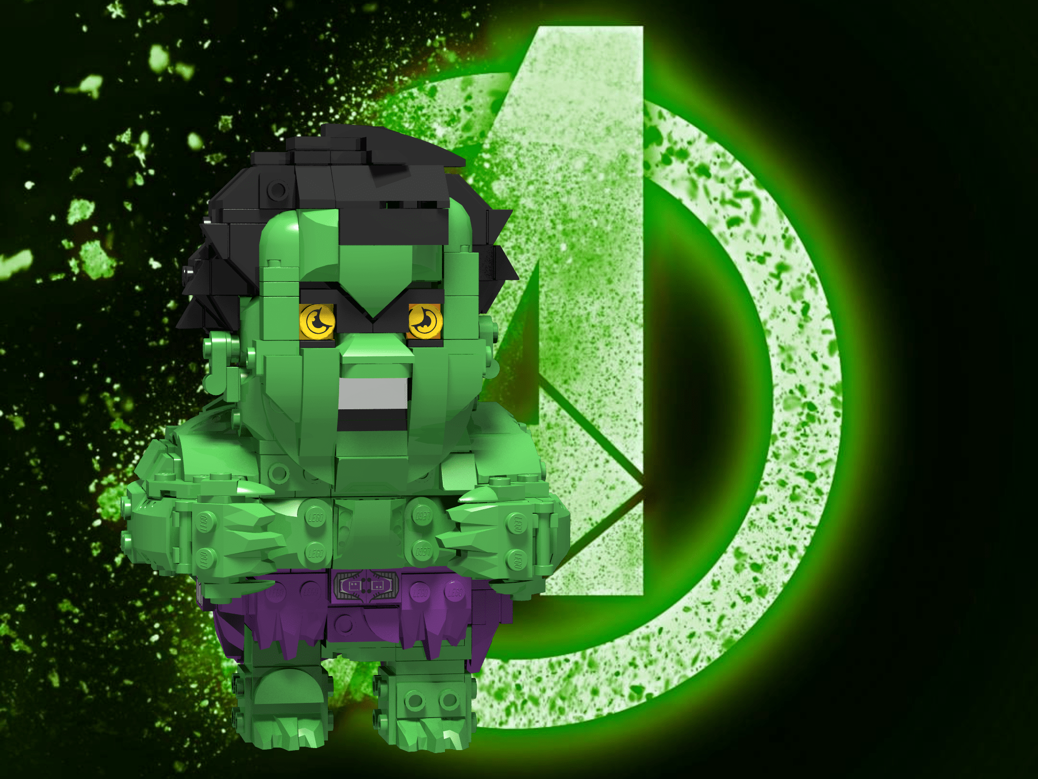 2048x1536 THE HULK everyone, this is my digitally version of HULK in Lego bricks! It composed