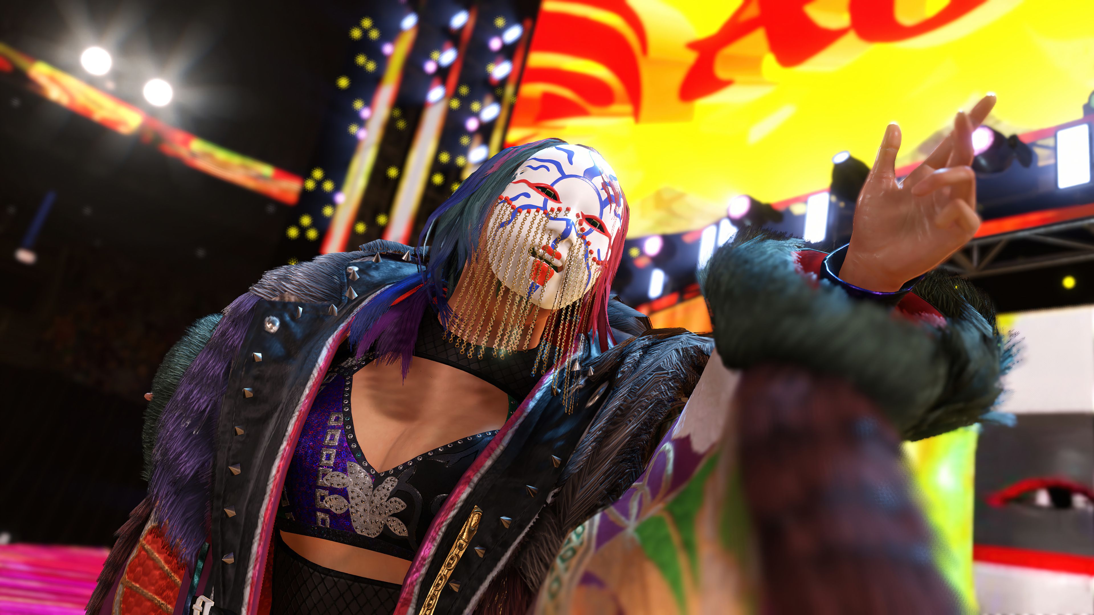 3840x2160 WWE 2K22 Asuka Mask Wallpaper 4K HD PC f