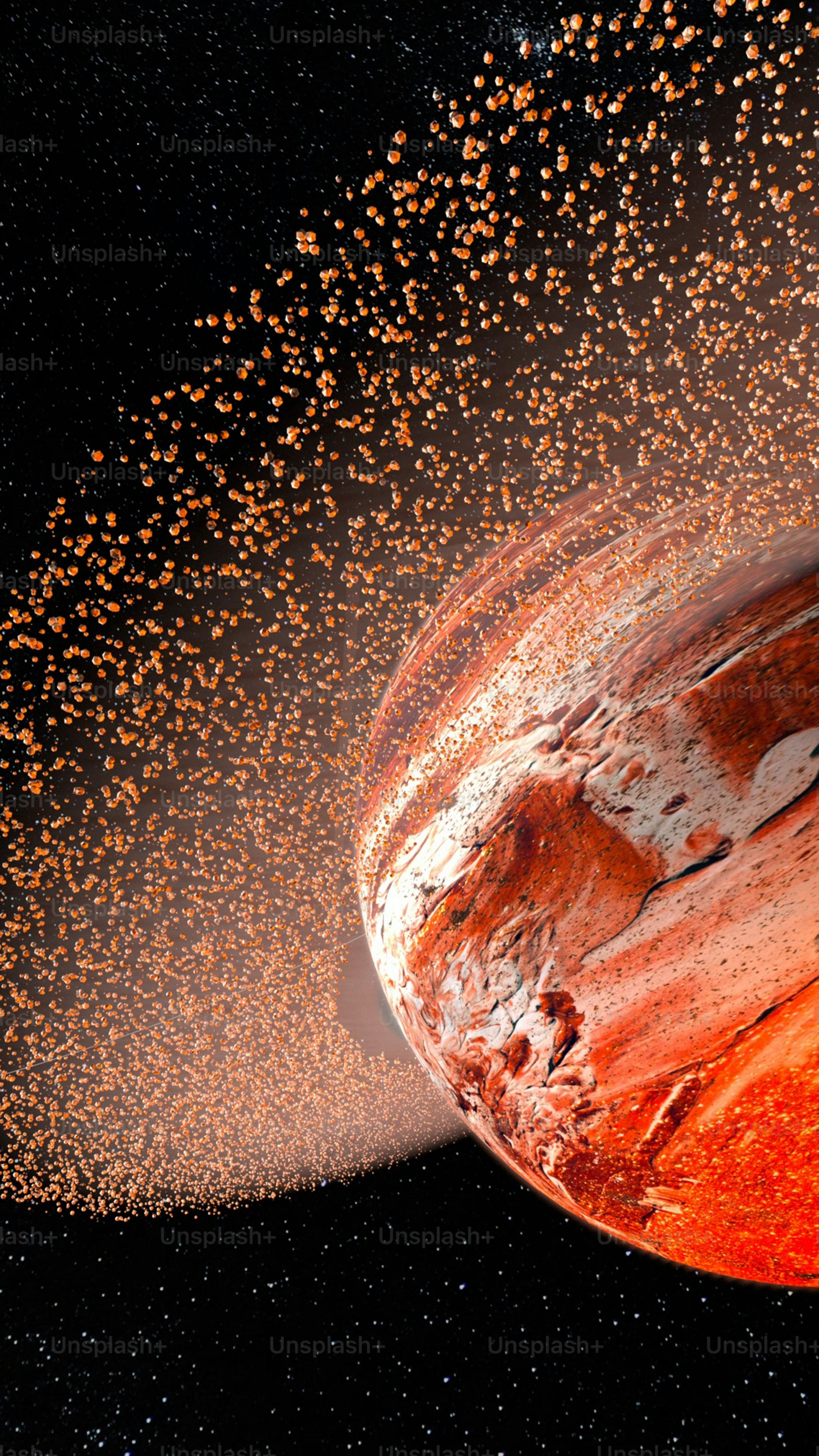 2500x4444 Saturn Planet Solar System Stars Space