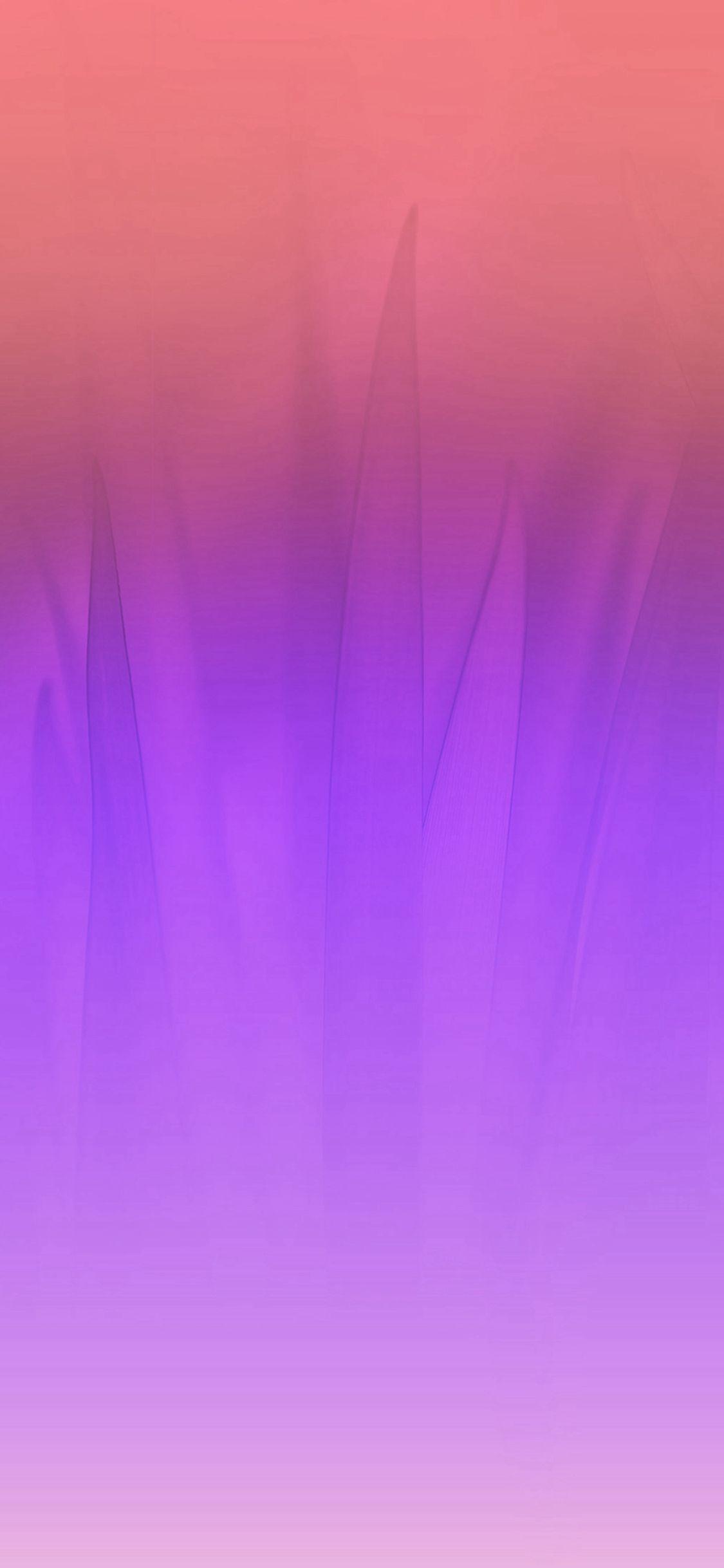 1125x2436 Soft Blue Nature Purple Pink Leaf Pattern iPhone X Wallpaper Free