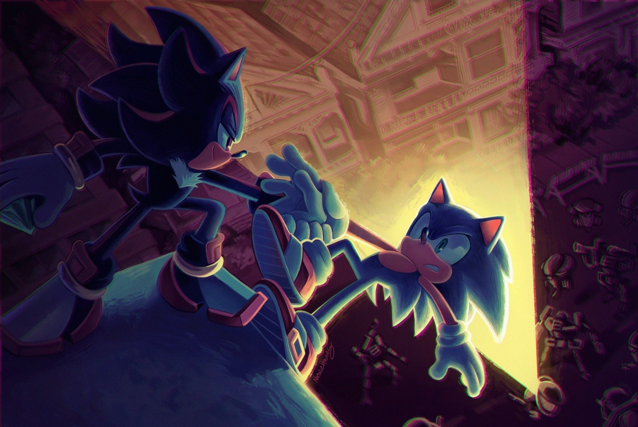 2048x1370 Excalibur Sonic doodle to learn Procreate