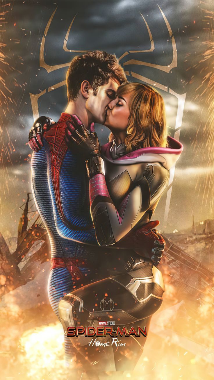 736x1307 Spiderman And Gwen Stacy Kissing 4k iPhone 6s, 6 Plus, Pixel xl , One Plus 3t, 5 , HD 4k Wallpaper, Image, Background, Photos and Picture