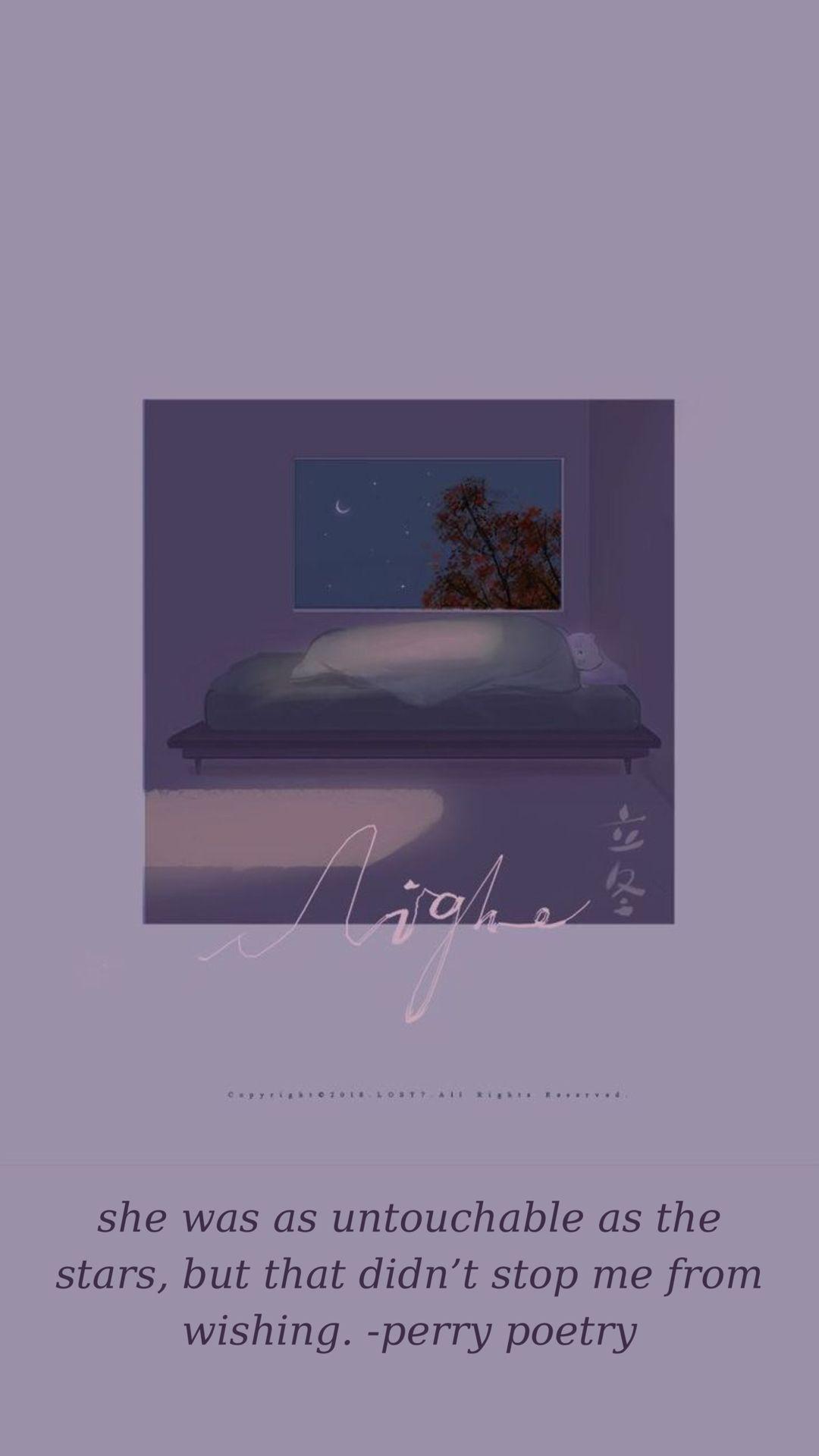 1080x1920 purple #lilac #starrynight #gentle #soft #wishing #stars #nightime