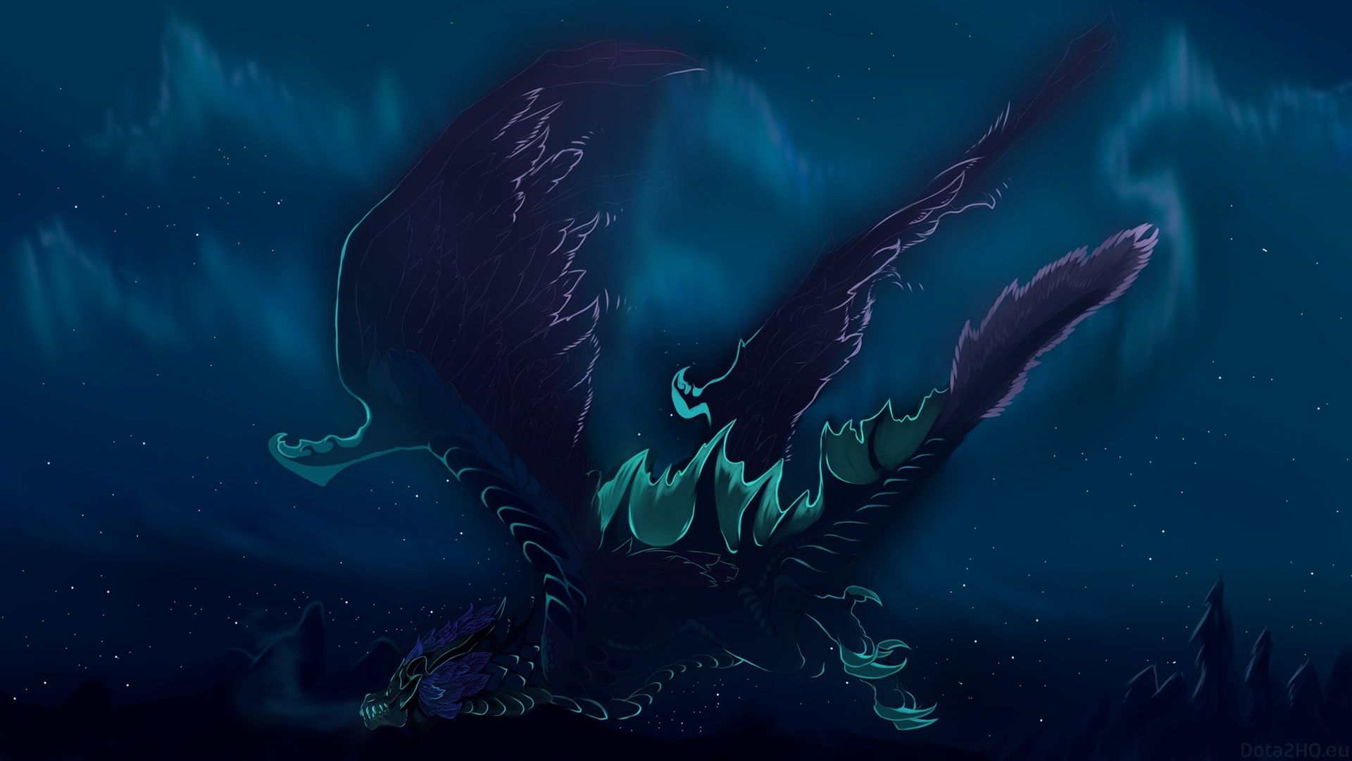 1920x1080 Winter Dragon Wallpaper