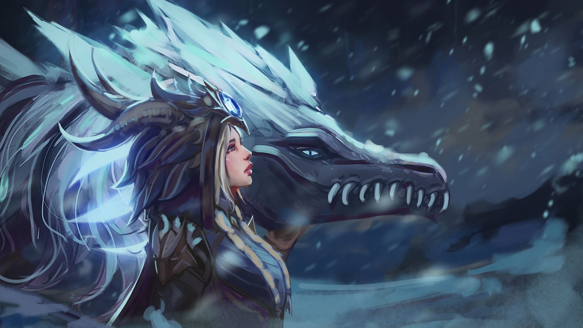 1920x1080 Crystal Maiden / Winter Wyvern