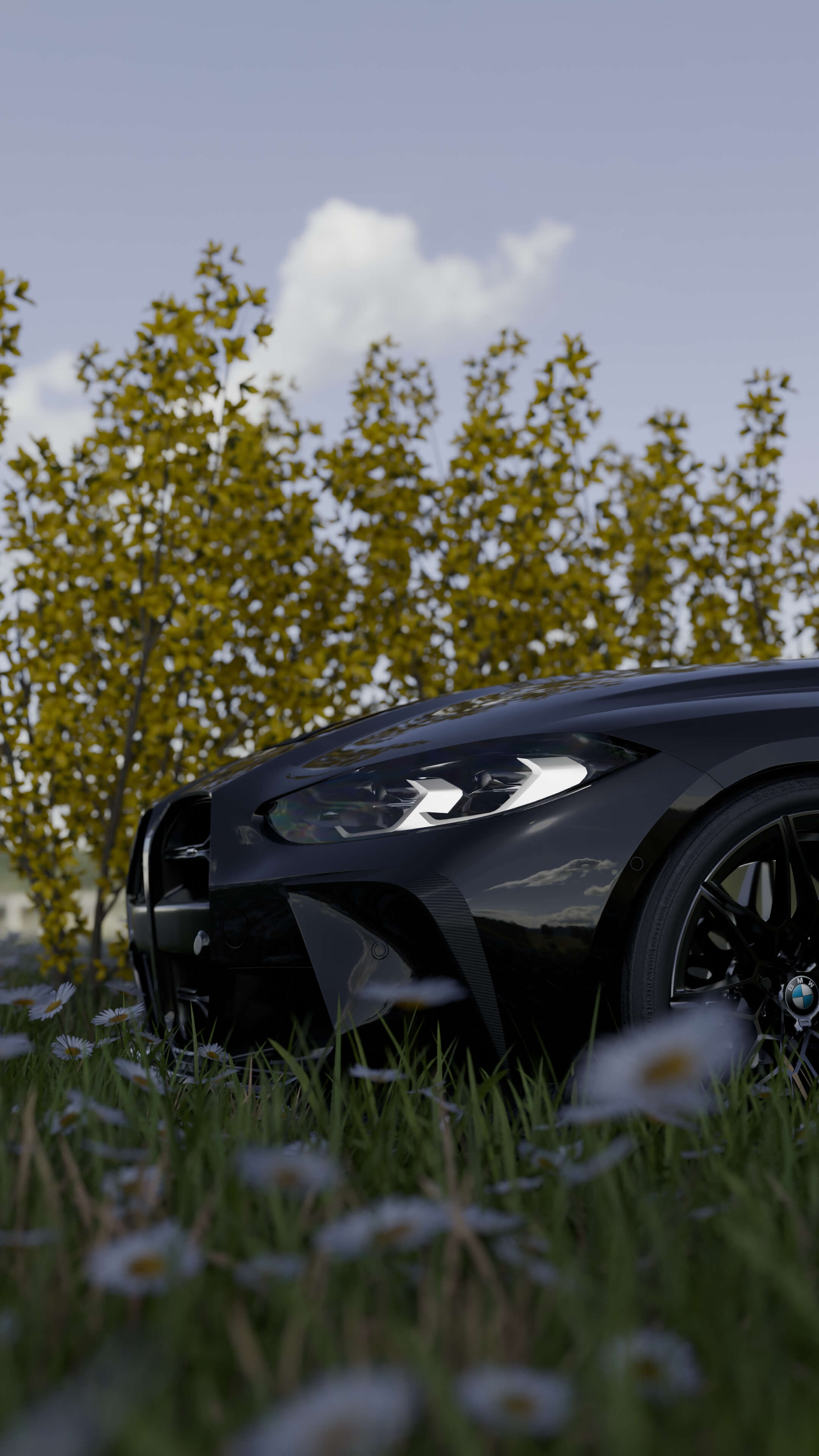 2160x3840 BMW M4 Wallpaper 3D Render