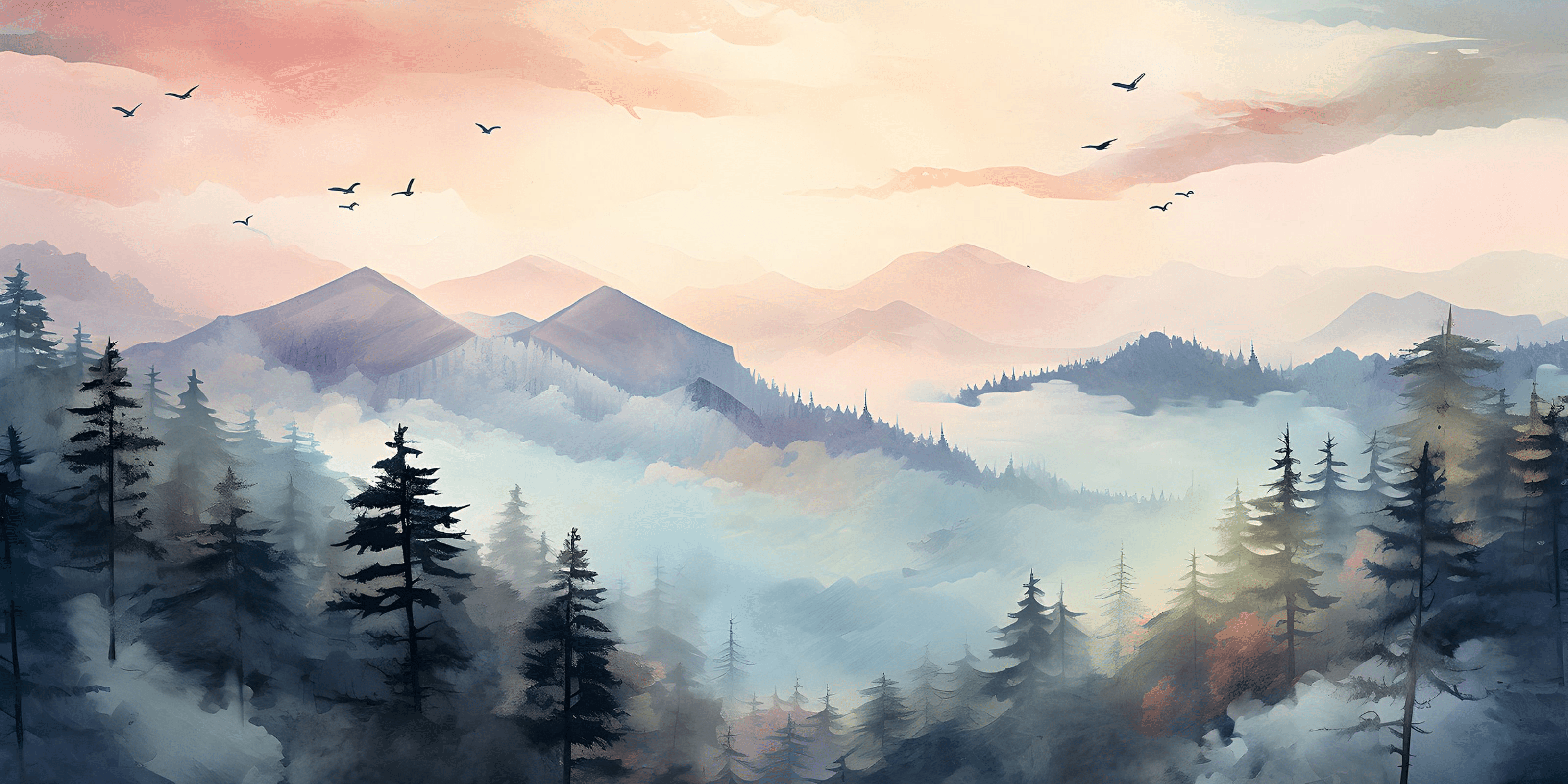 3200x1600 Mountains Collection Wall Murals & Wallpaper