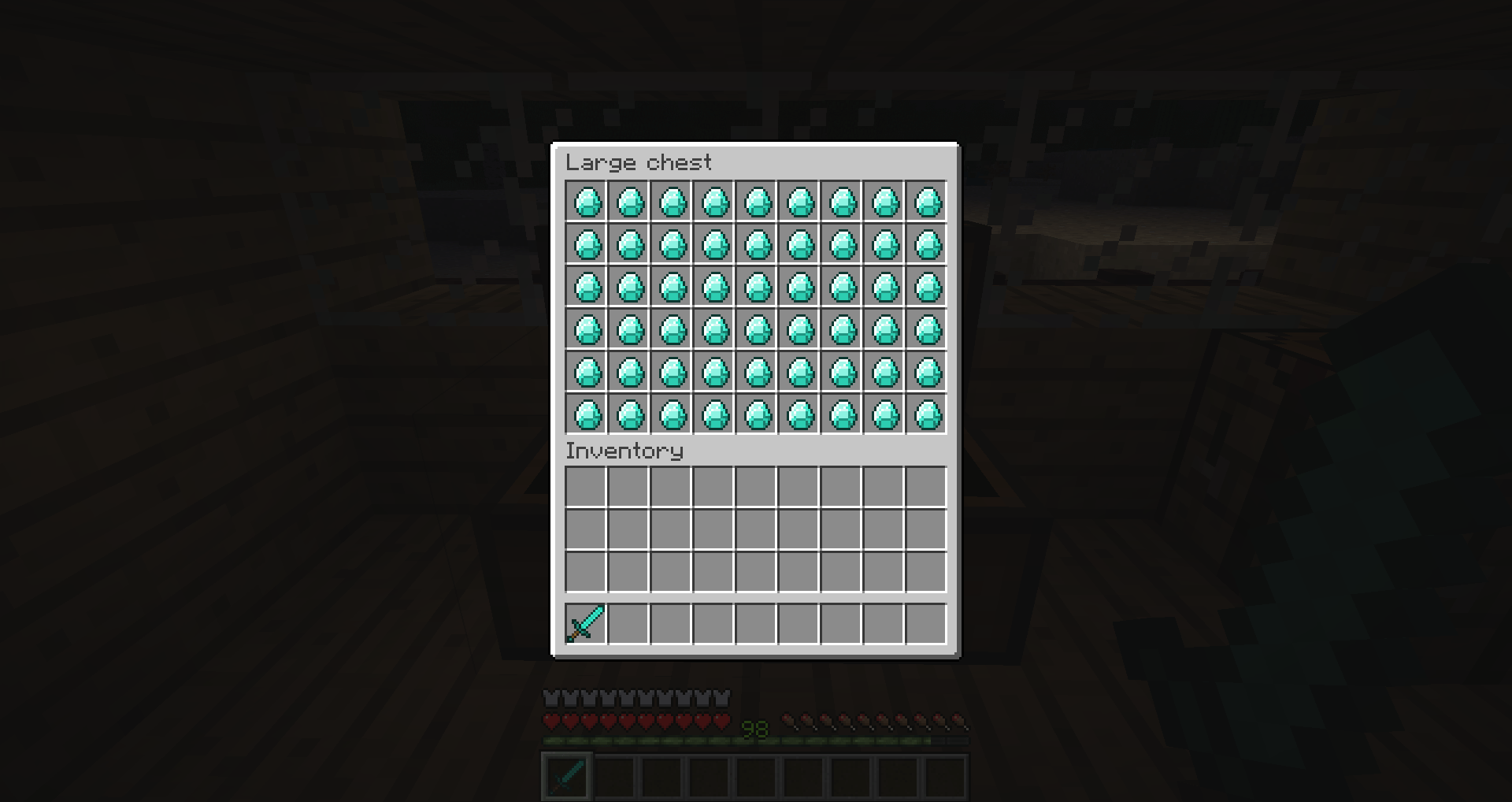 1920x1018 HD Minecraft Chest of Diamonds Wallpaperx1018