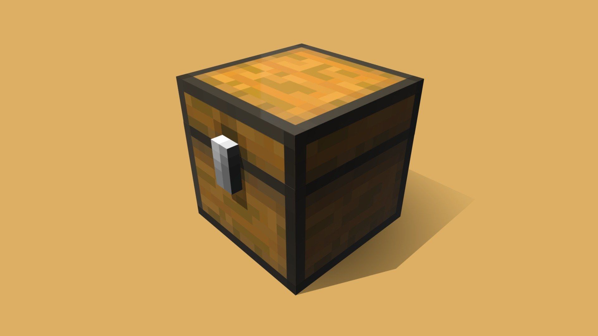 1920x1080 Minecraft Chest model by Render at Night [2c3fa31]