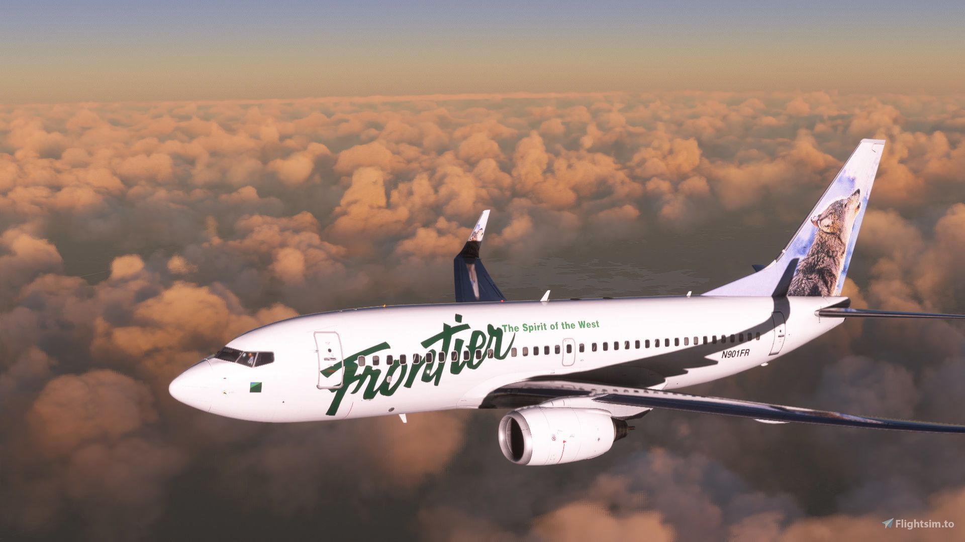 1920x1080 B737 700 FRONTIER AIRLINES RETRO Liveries For MSFS