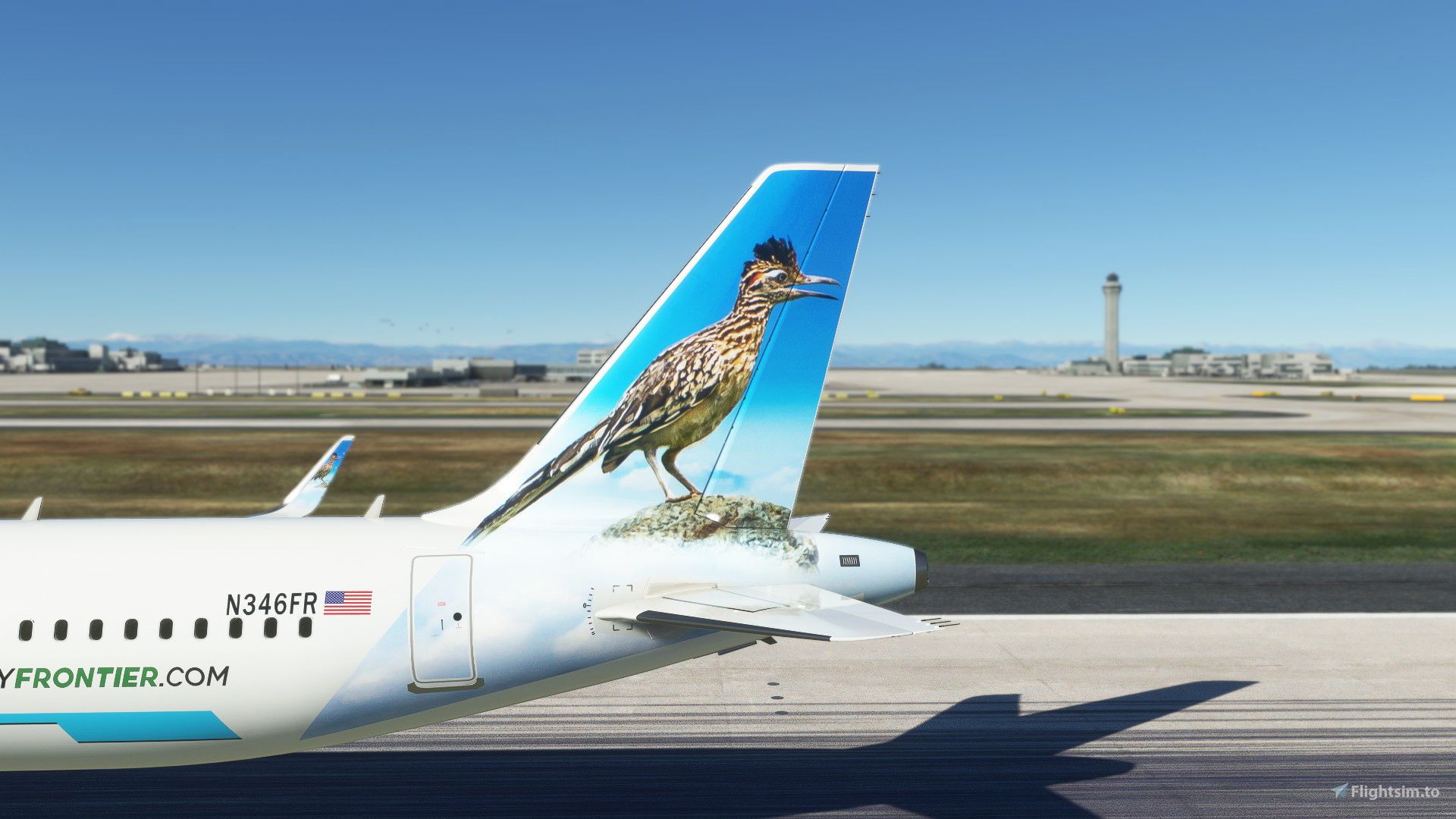 1920x1080 A32NX Frontier Airlines(Al The Roadrunner)[N346FR] 8K Liveries for MSFS